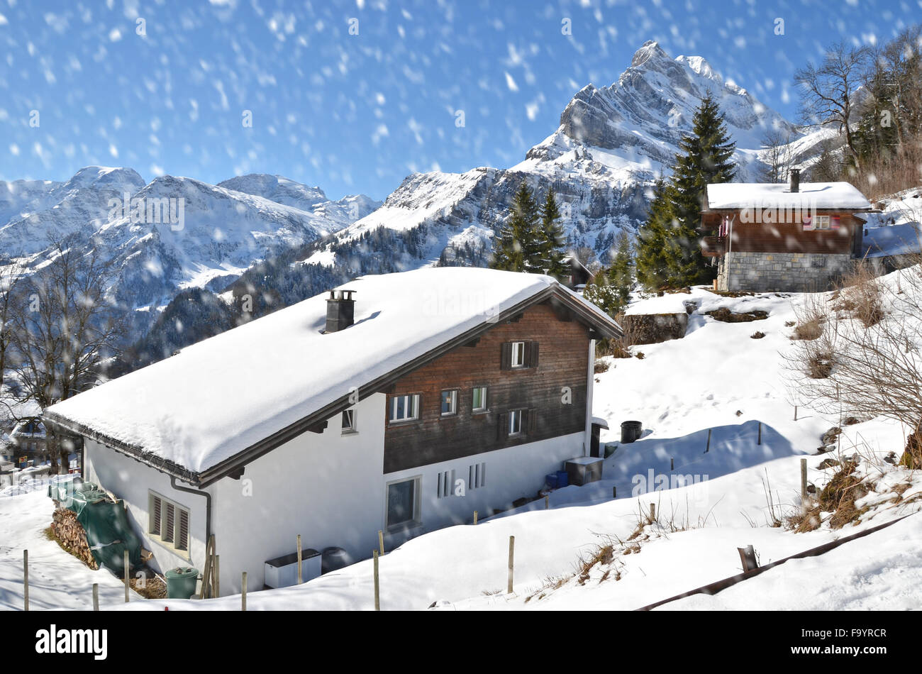 Winter in the Swiss Alps Stock Photo - Alamy