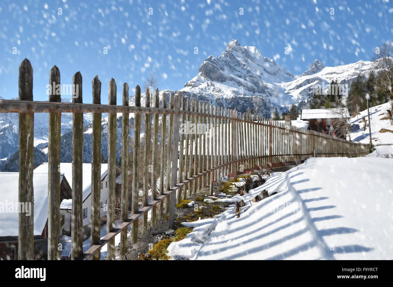 Winter in the Swiss Alps Stock Photo - Alamy