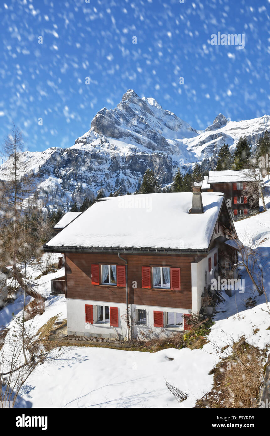 Winter in the Swiss Alps Stock Photo - Alamy