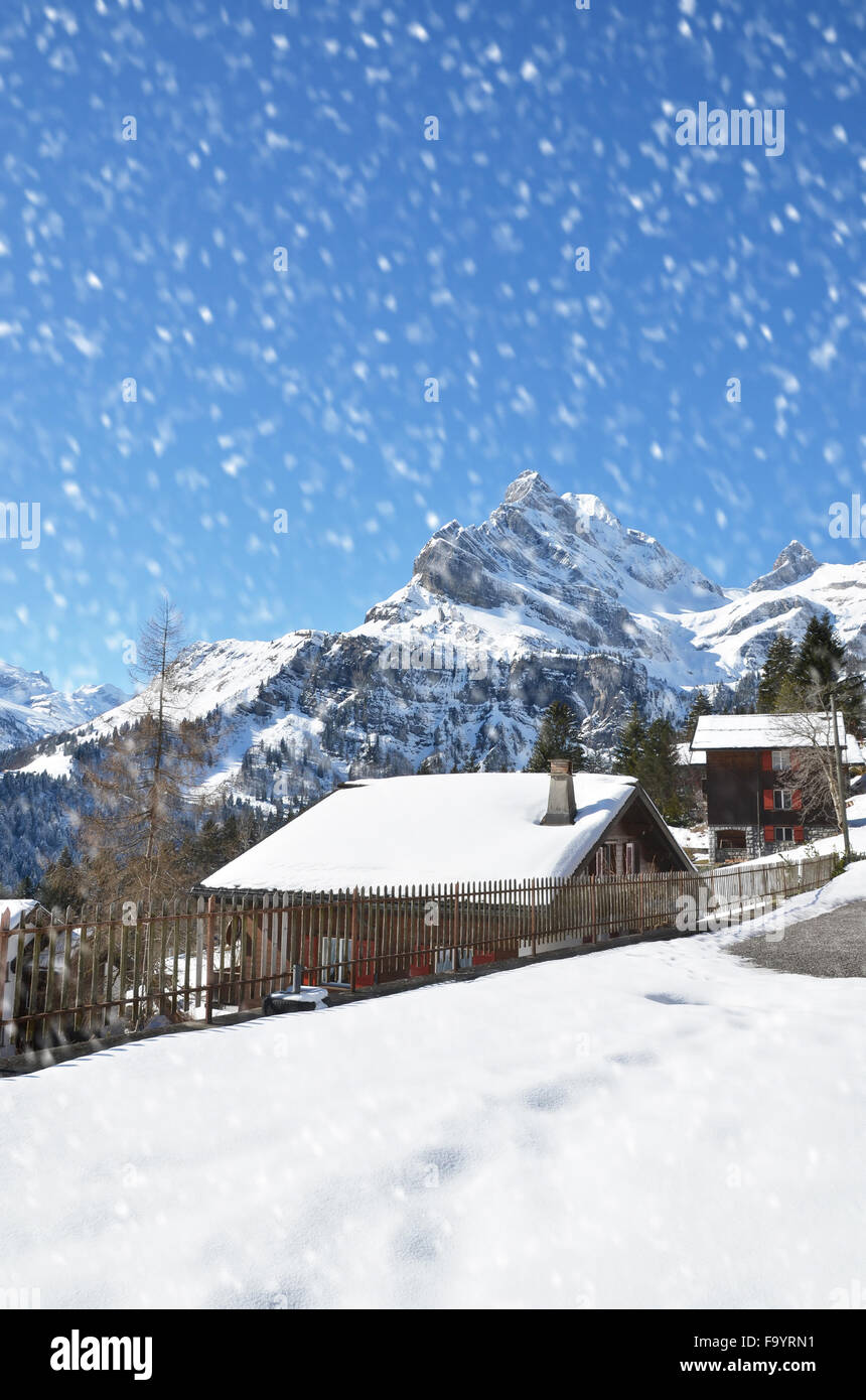 Winter in the Swiss Alps Stock Photo - Alamy