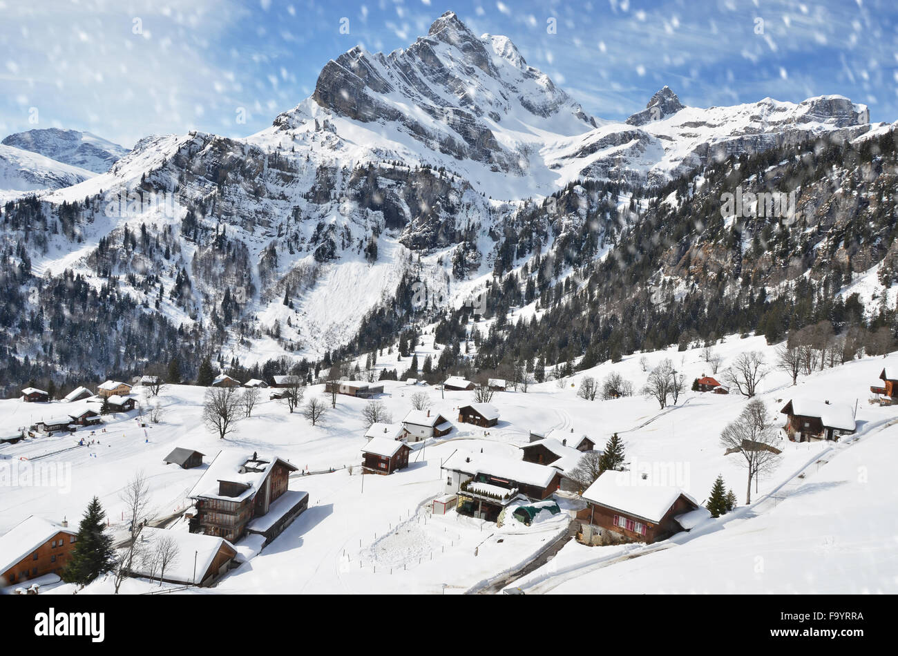 Winter in the Swiss Alps Stock Photo - Alamy