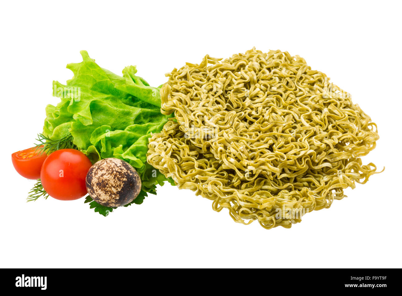 Raw egg noodles Stock Photo Alamy