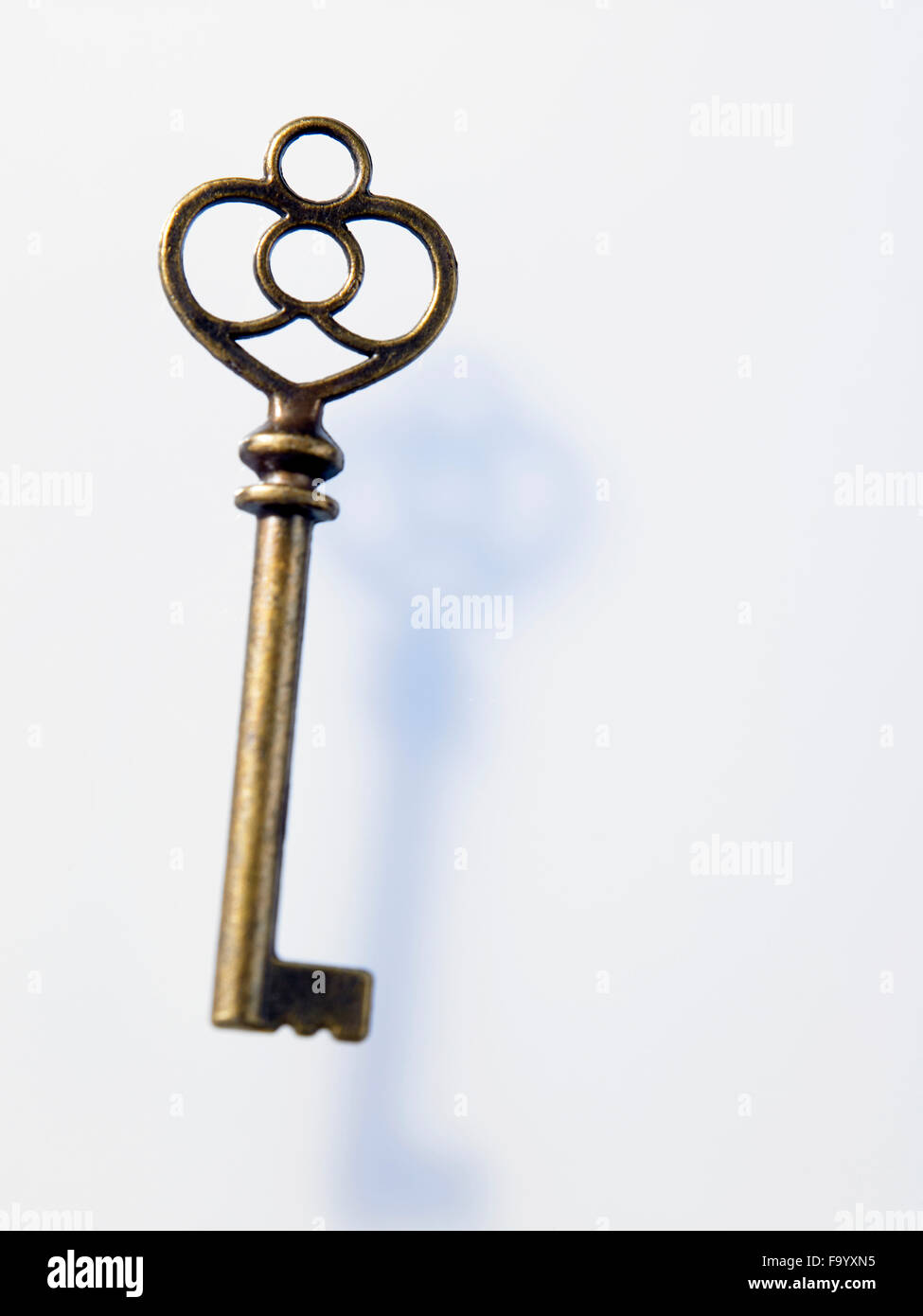 Antique key isolated on white background Stock Photo Alamy