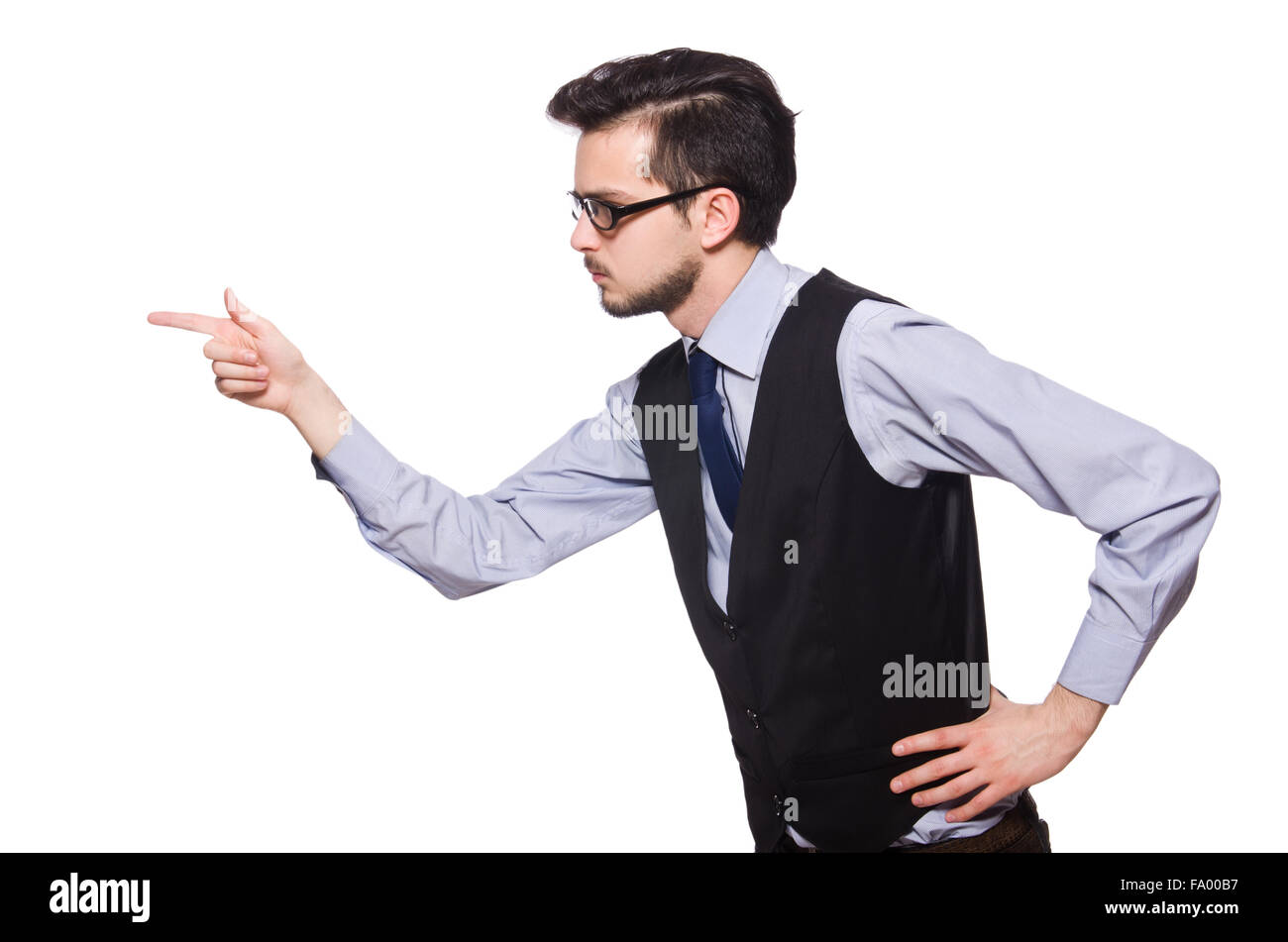 Young businessman isolated on white Stock Photo - Alamy