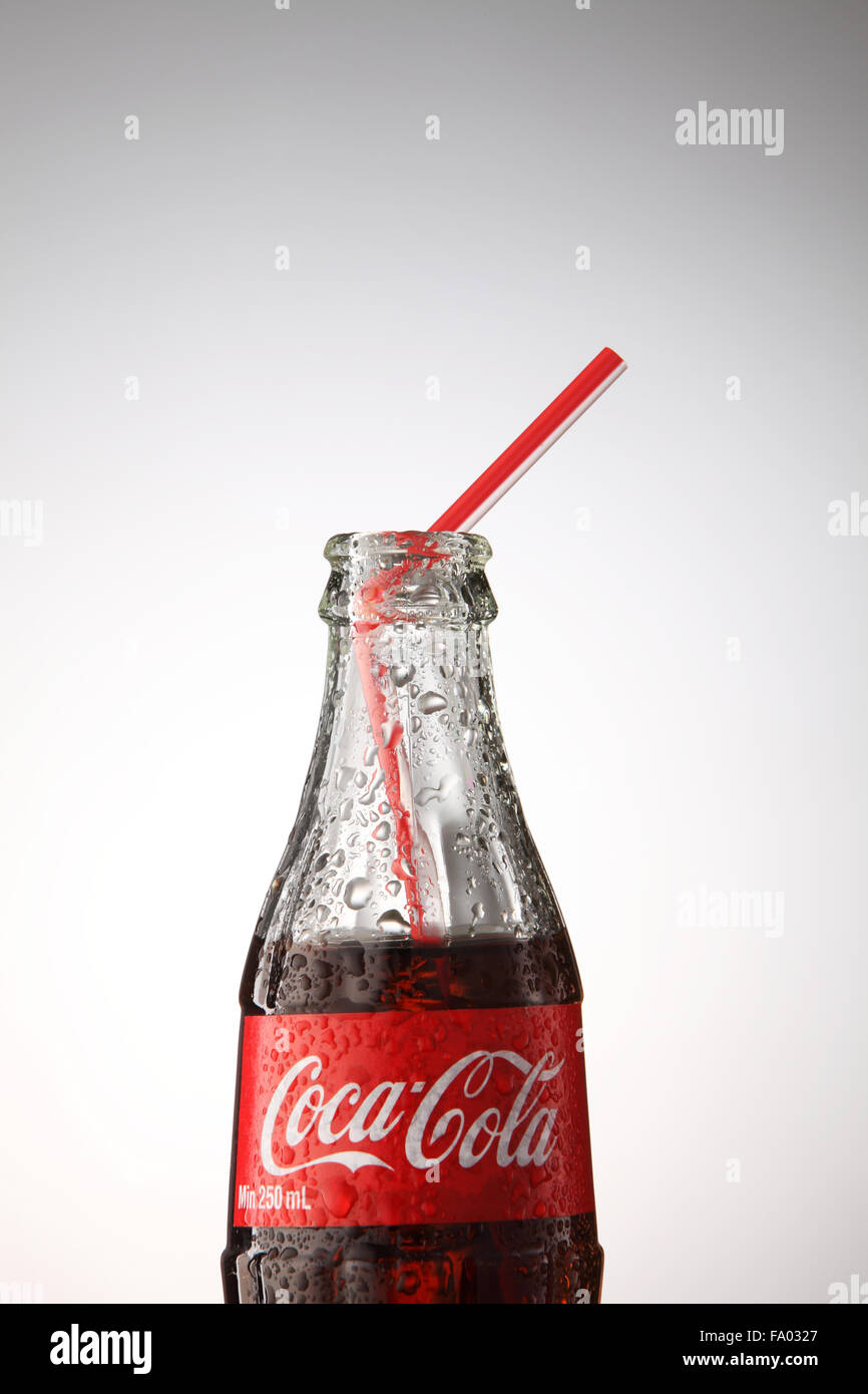 KUALA LUMPUR, MALAYSIA june 6TH, 2015. A bottle of Coca Cola soft