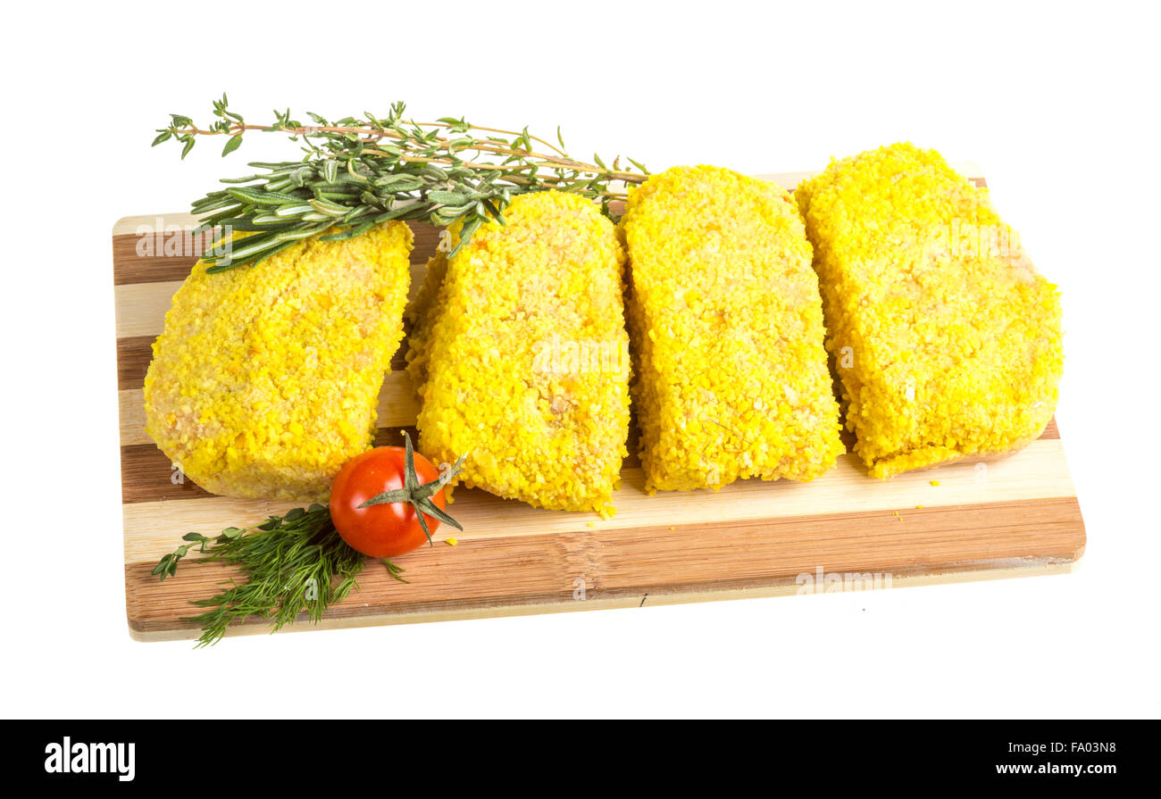 Frozen chicken cutlets Stock Photo Alamy