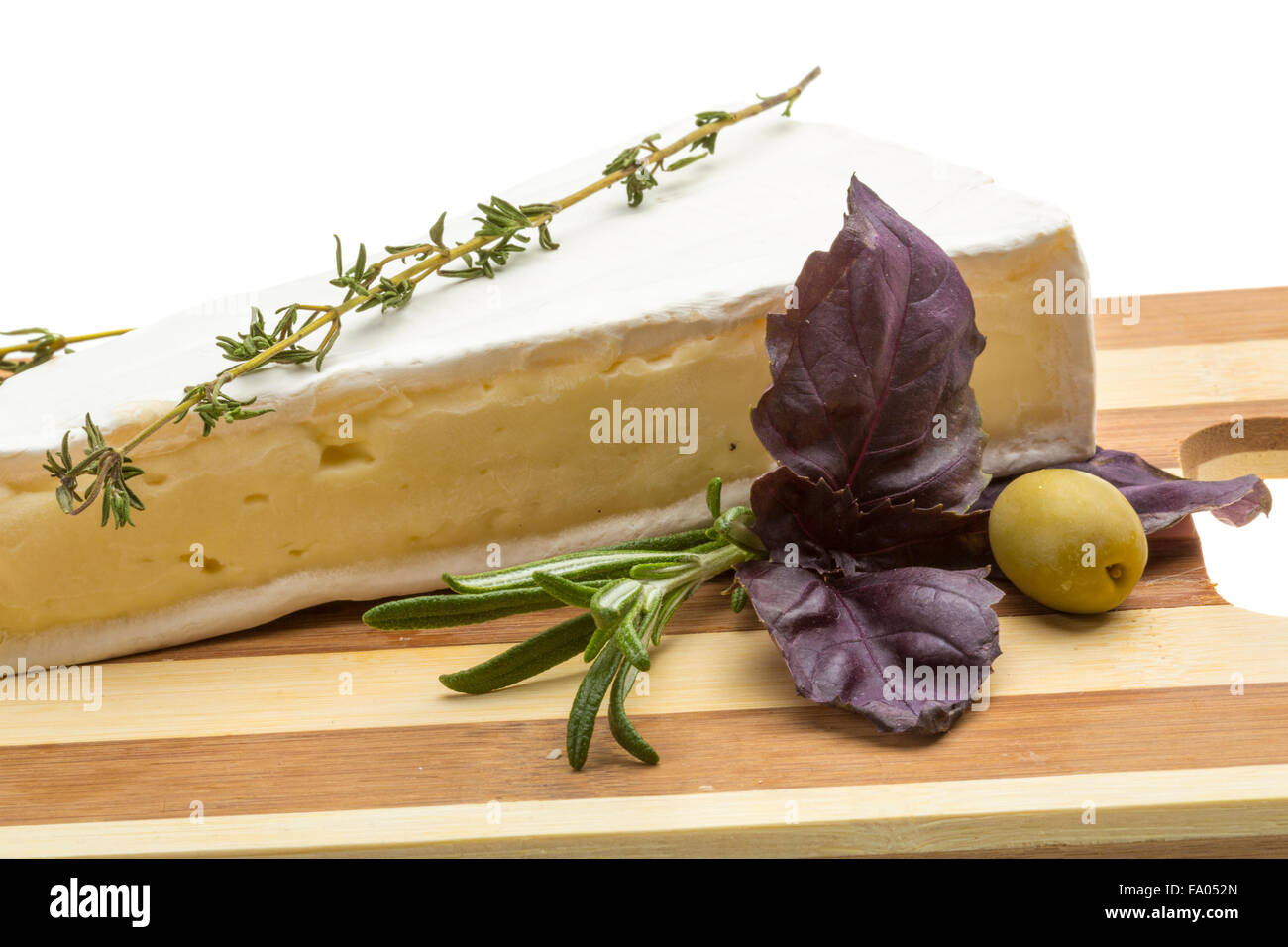 Wedge of Gourmet Brie Cheese Stock Photo Alamy
