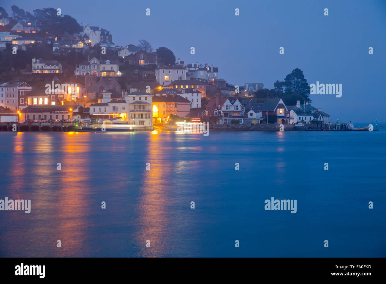 Kingswear;at Night; Devon; UK Stock Photo Alamy