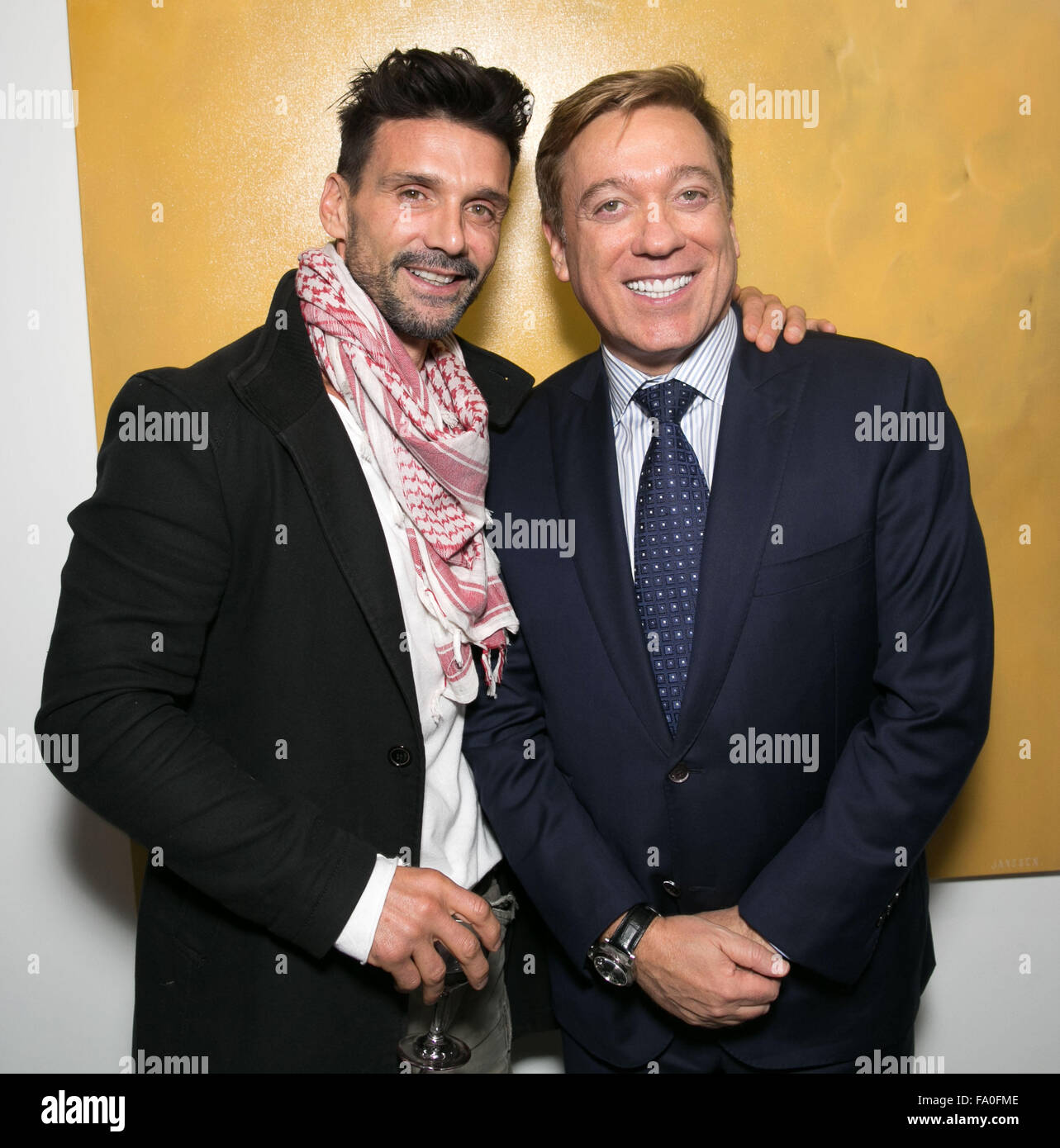 Celebrities attend Steve Janssen's Brain Change one night solo exhibition at De Re Gallery.  Featuring: Frank Grillo, Kevin Huvane Where: Los Angeles, California, United States When: 17 Nov 2015 Stock Photo