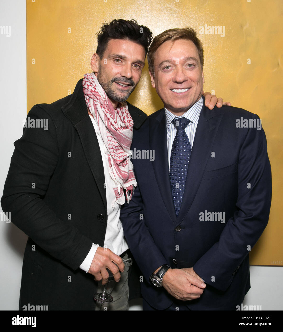 Celebrities attend Steve Janssen's Brain Change one night solo exhibition at De Re Gallery.  Featuring: Frank Grillo, Kevin Huvane Where: Los Angeles, California, United States When: 17 Nov 2015 Stock Photo