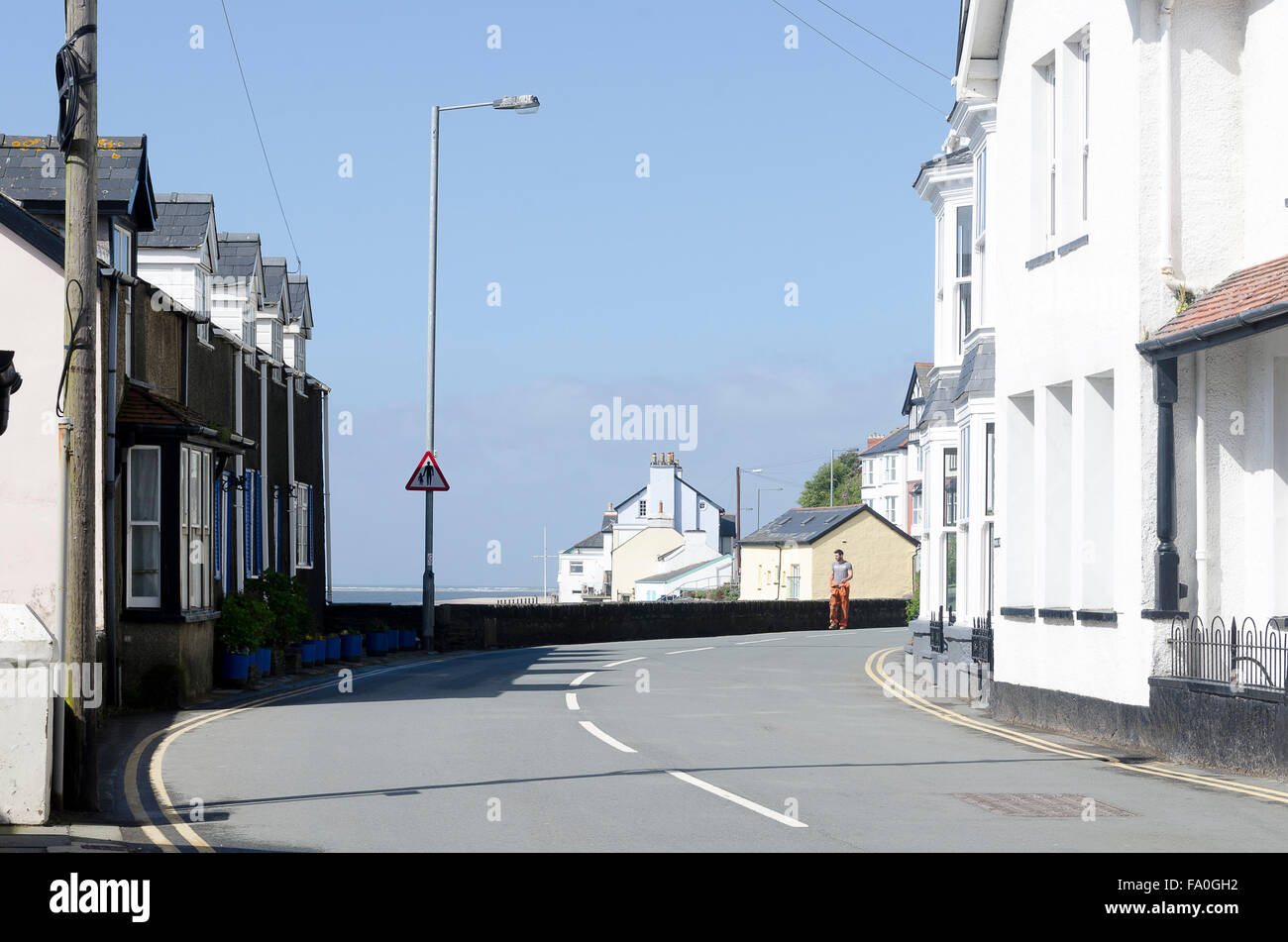 White houses, Aberdyfi, or Aberdovey, Gwynedd, Wales Stock Photo Alamy
