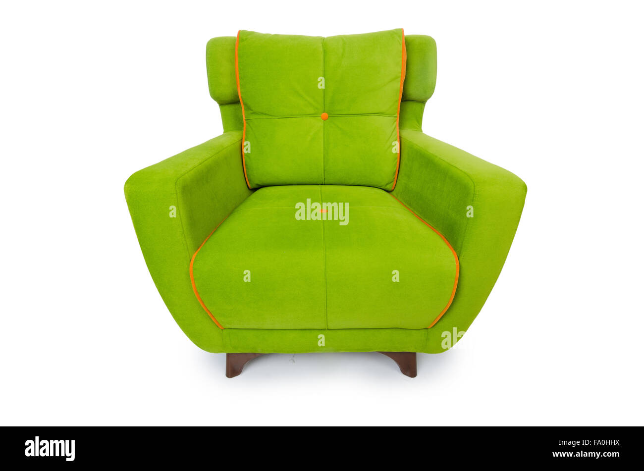Green armchair isolated on the white Stock Photo Alamy