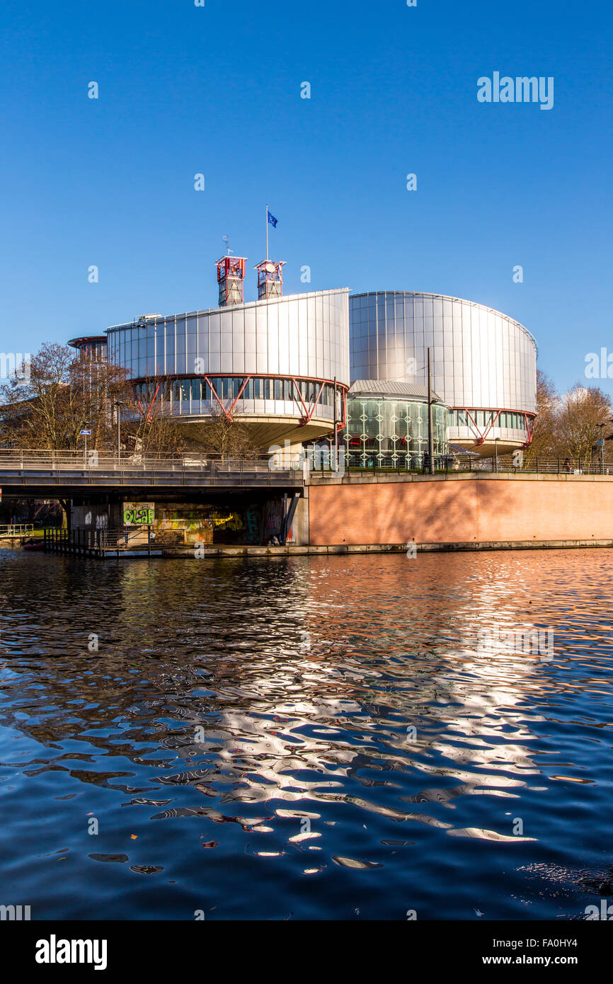 Building of the European Court of Human Rights in Strasbourg, Alsace, France Stock Photo