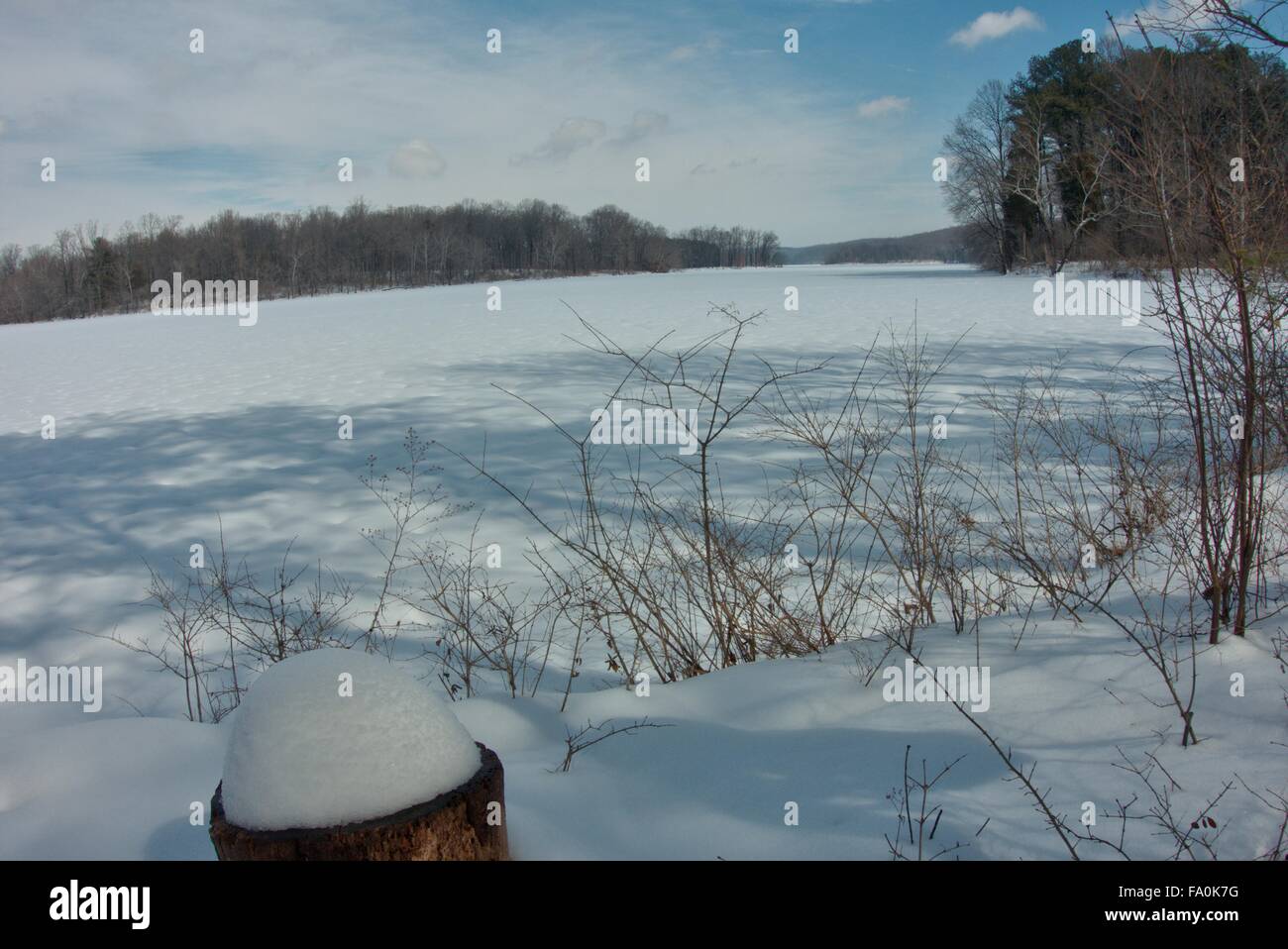 Winter at Loch Raven Reservoir Stock Photo Alamy