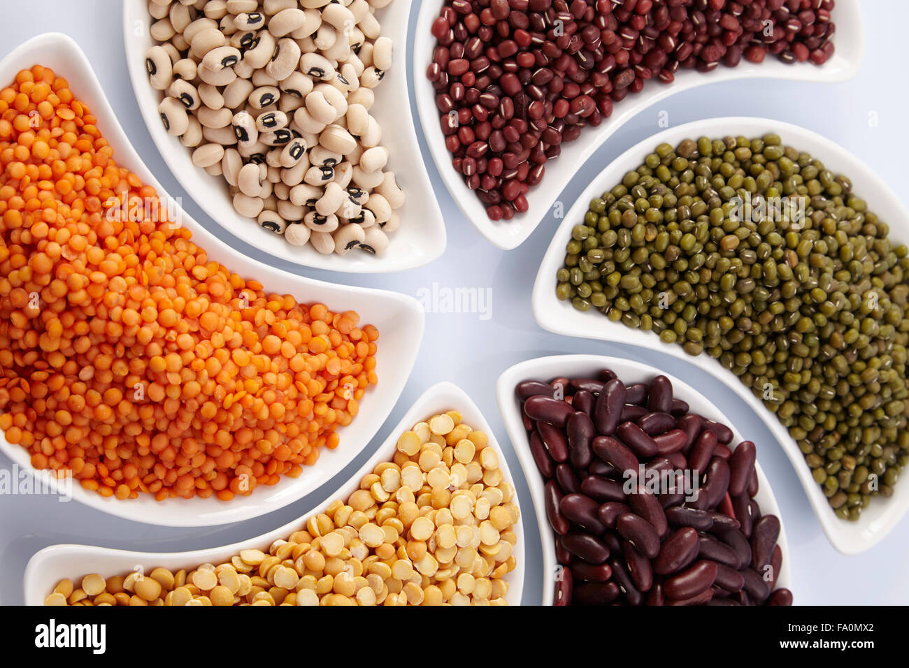 different legumes lentils, beans and peas Stock Photo Alamy