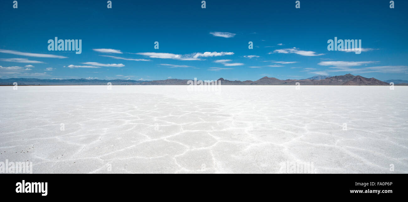 Bonneville salt flats, Utah Stock Photo