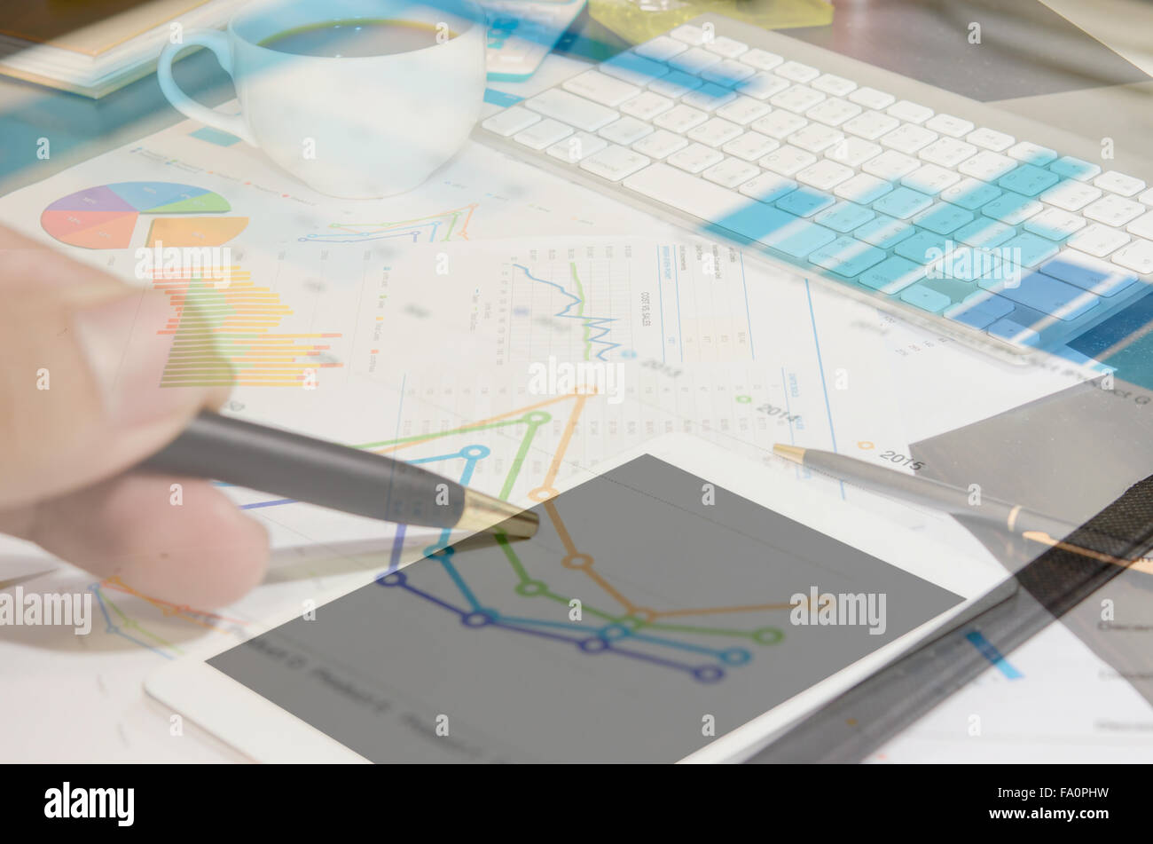 Chart and pen on the desk.business Concept Stock Photo Alamy