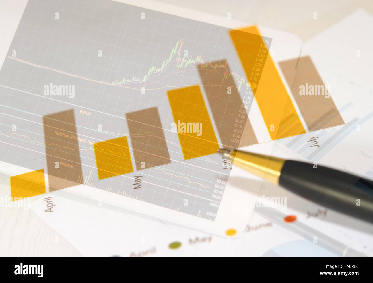 Analysing stock market with digital tablet Stock Photo - Alamy