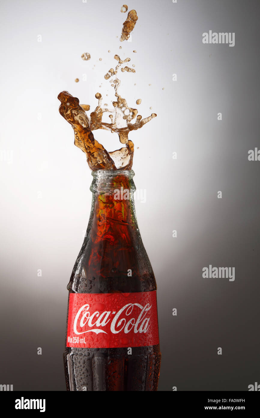 KUALA LUMPUR, MALAYSIA June 6TH, 2015. A bottle of Coca Cola soft