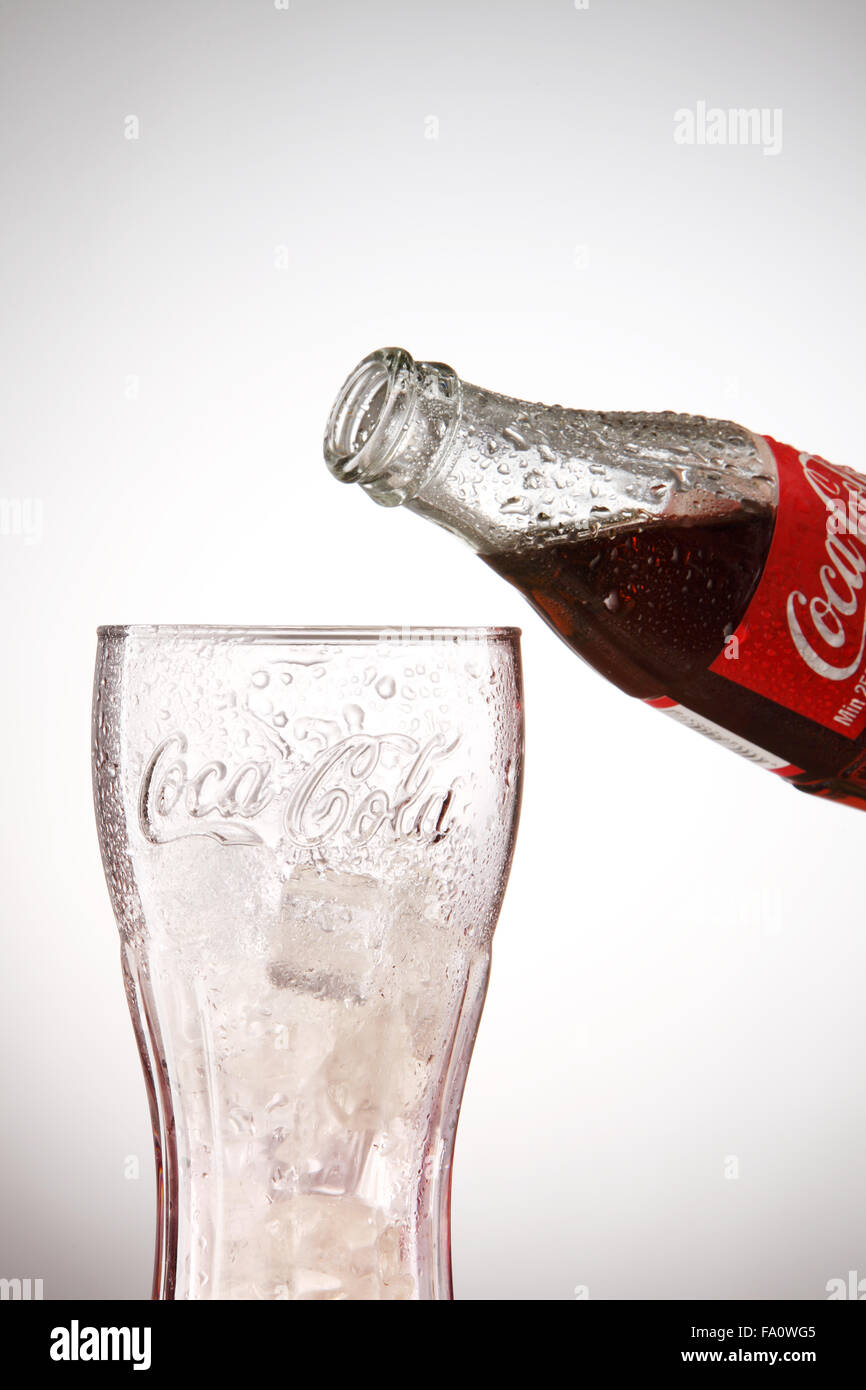 KUALA LUMPUR, MALAYSIA june 6TH, 2015. A bottle of Coca Cola soft