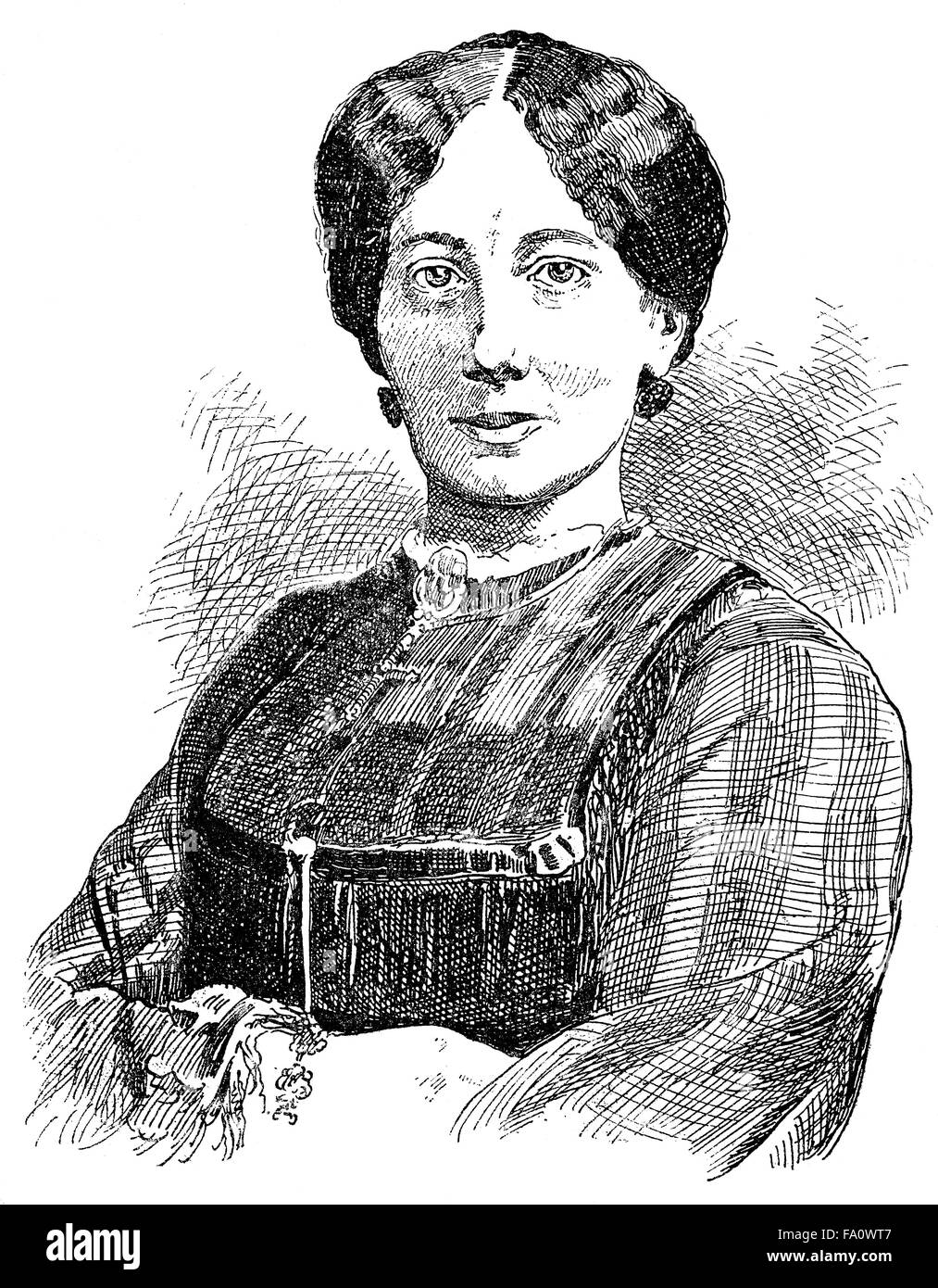 Agnes Taubert, 1844-1877, a German writer, Stock Photo