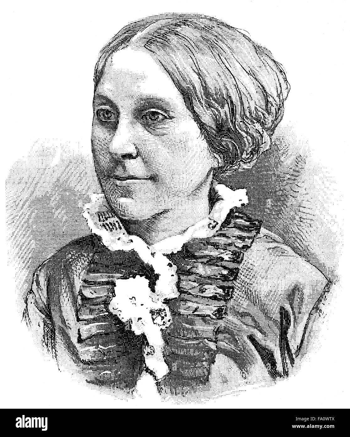 Johanna Leitenberger, 1818-1893, a German poet, Stock Photo