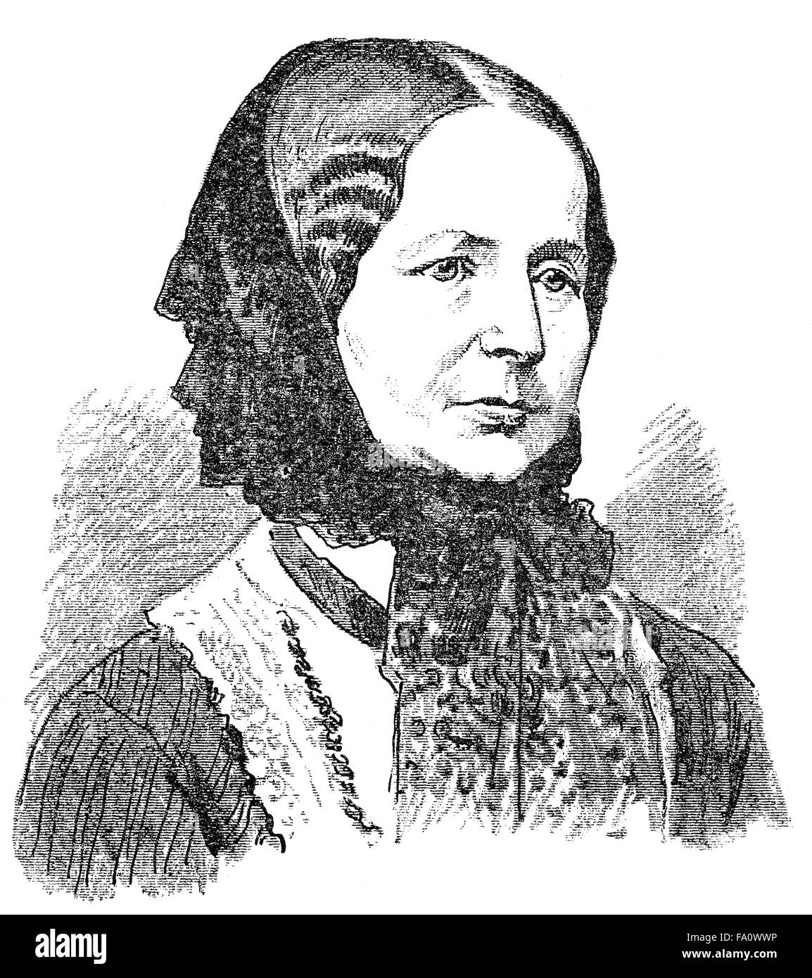 Hedwig Prohl, 1823-1886, a German author, Stock Photo