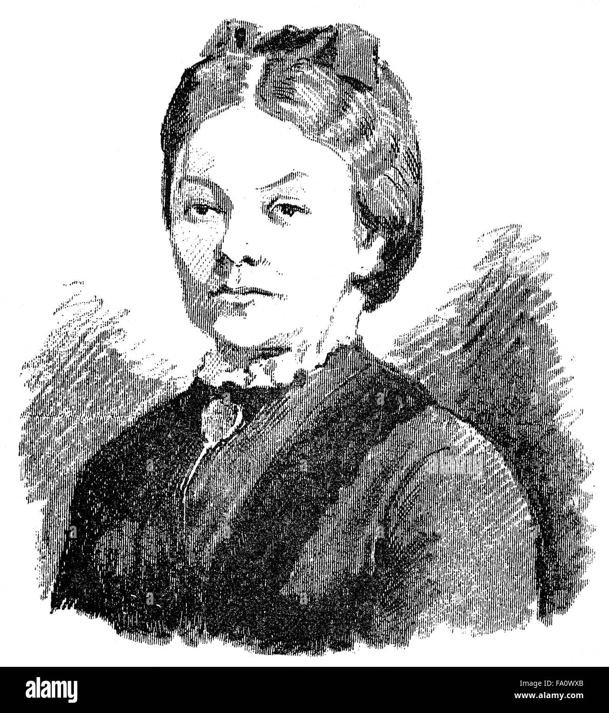 Baroness Marie von Ebner-Eschenbach, 1830-1916, an Austrian writer, Stock Photo