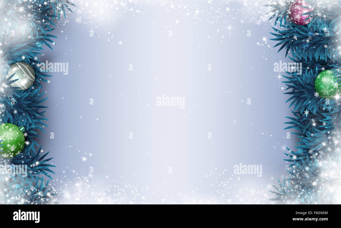 winter holiday snow blue background for christmas and new year cards Stock Photo