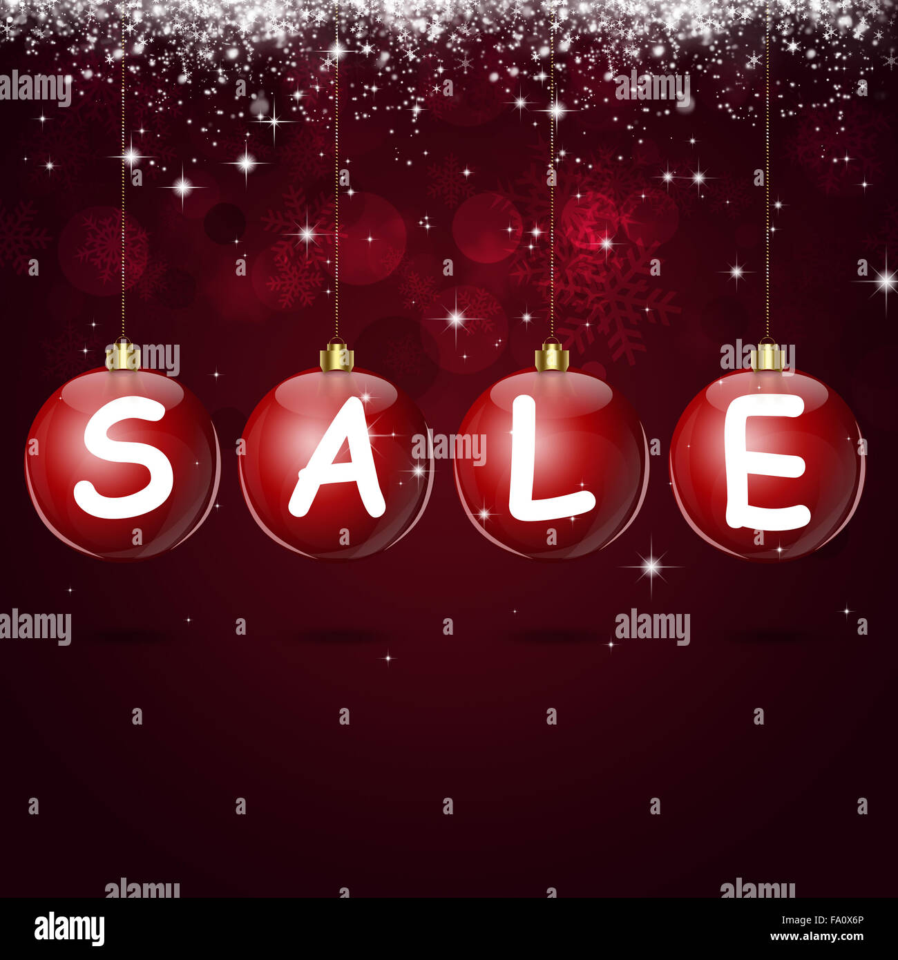 winter holiday sale background for christmas and new year cards Stock Photo