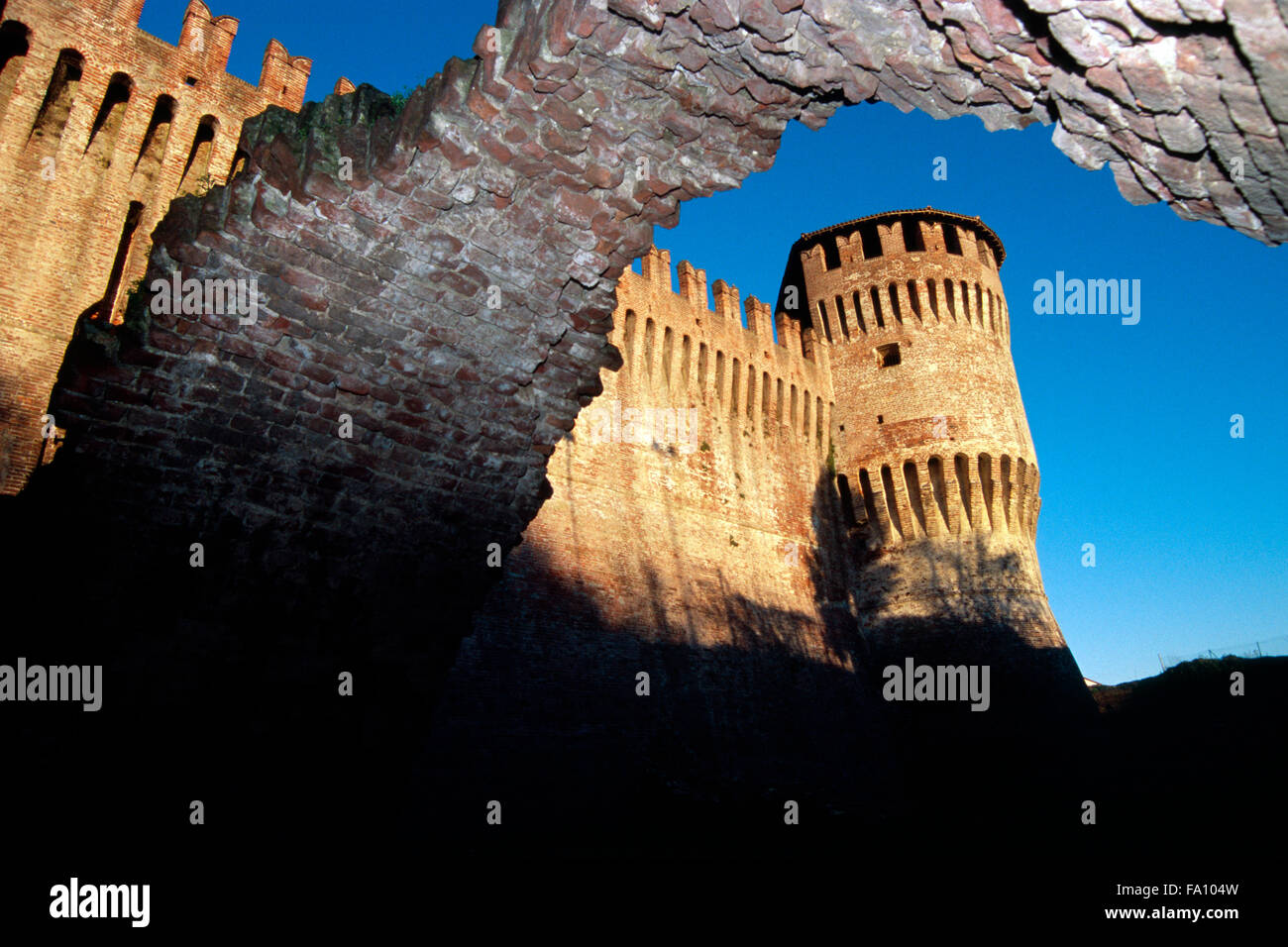 Italy, Lombardy, Soncino, Fortifications Stock Photo