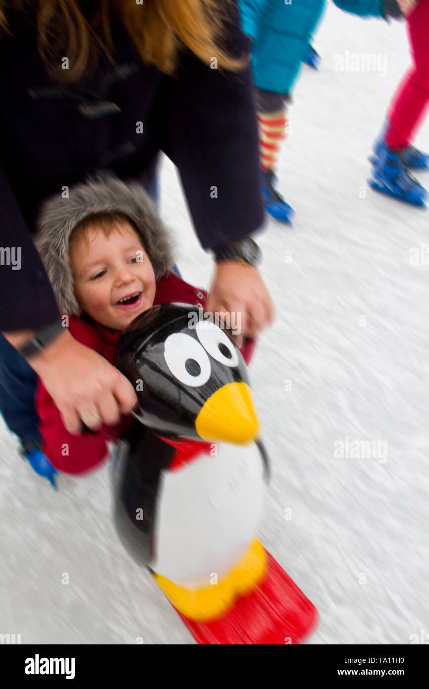 Ice skating at the Christmas Market, Princes Street, Edinburgh