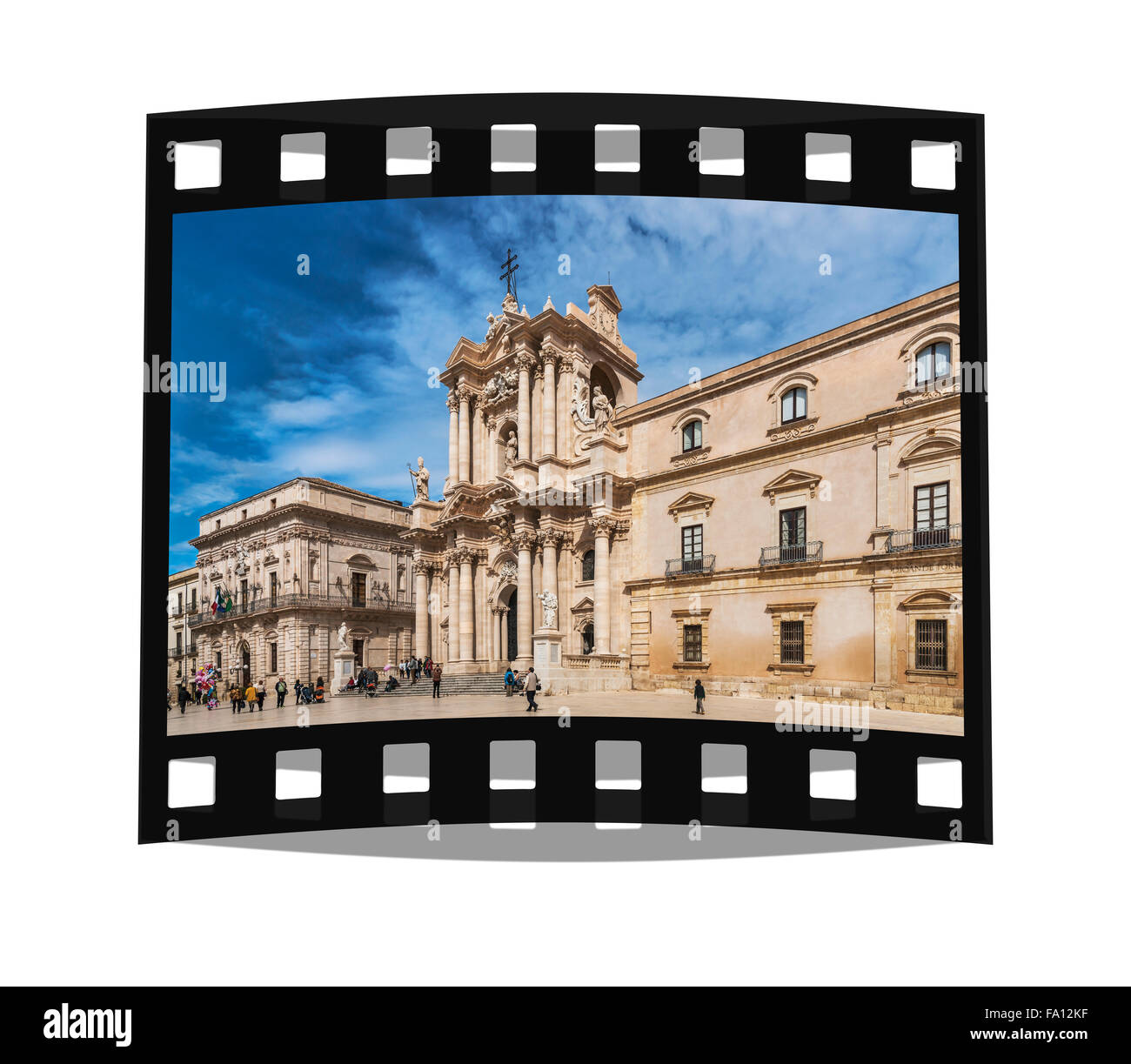 Piazza Duomo, Cathedral of Syracuse, Sicily, Italy, Europe Stock Photo
