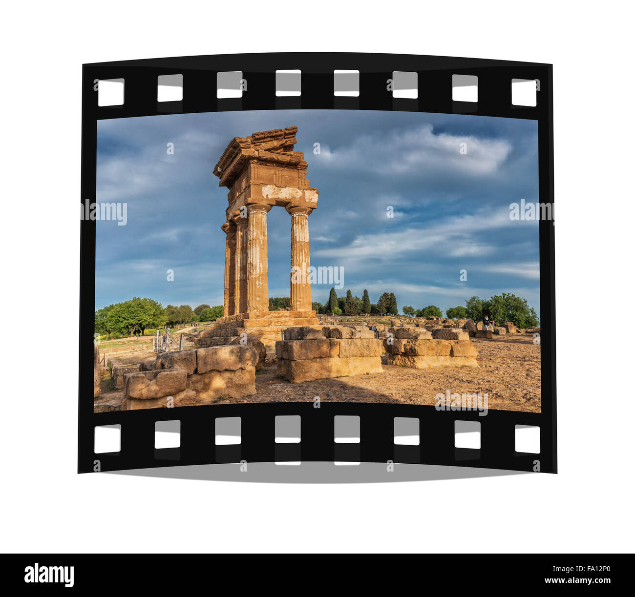 The Temple of Castor and Pollux belongs to the archaeological sites of Agrigento, Valley of the Temples, Sicily, Italy, Europe Stock Photo