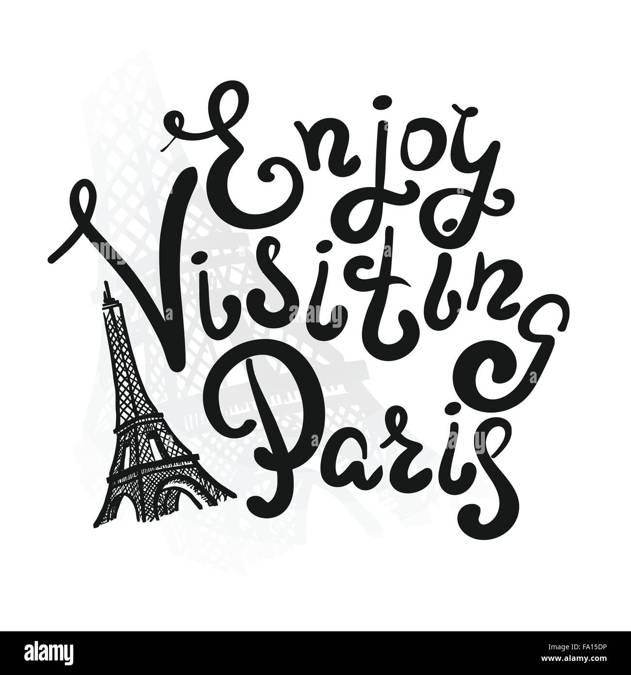 Enjoy visiting paris Stock Vector