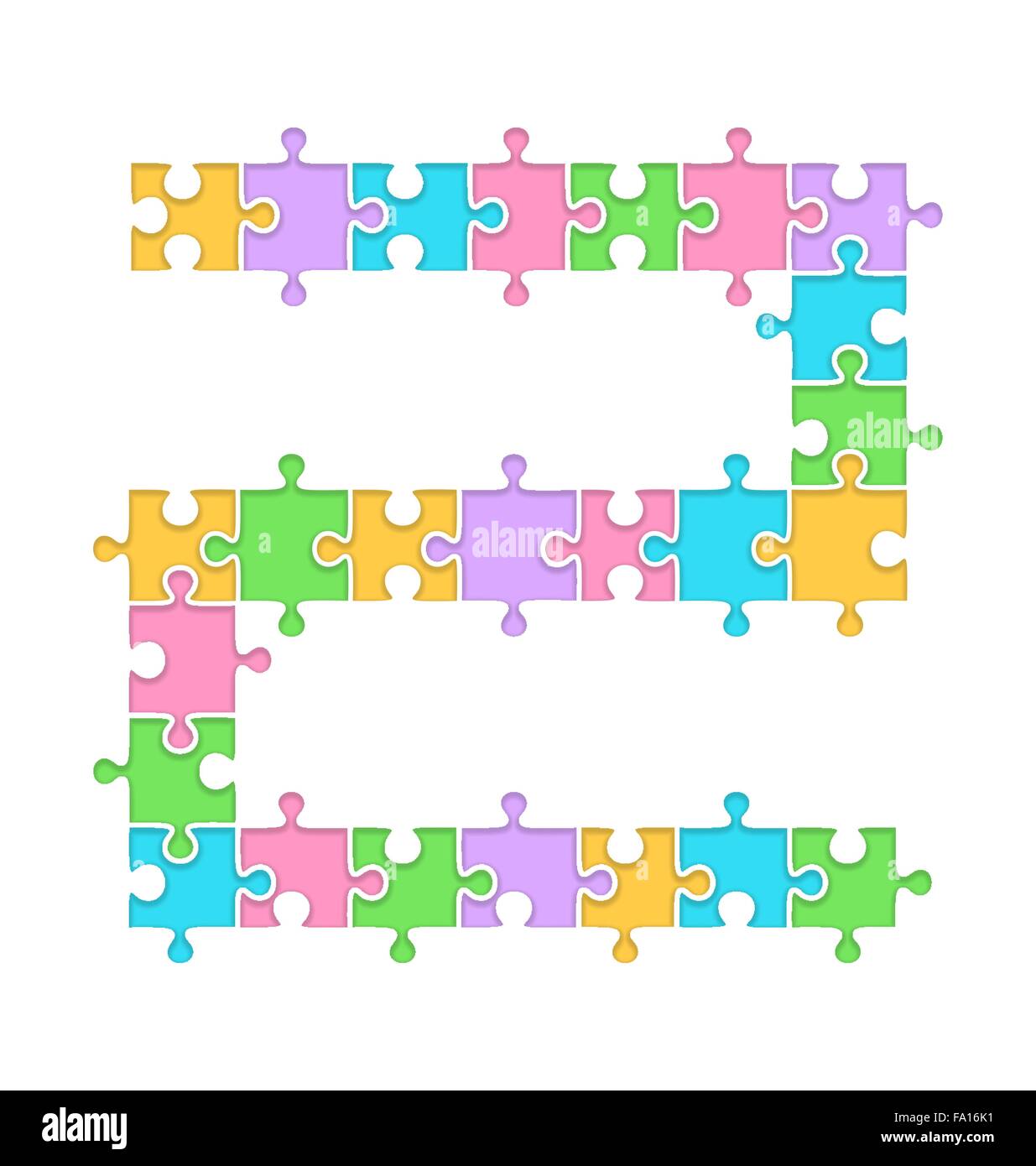 Puzzle Jigsaw Road Infographic Element Isolated on White Stock Vector ...