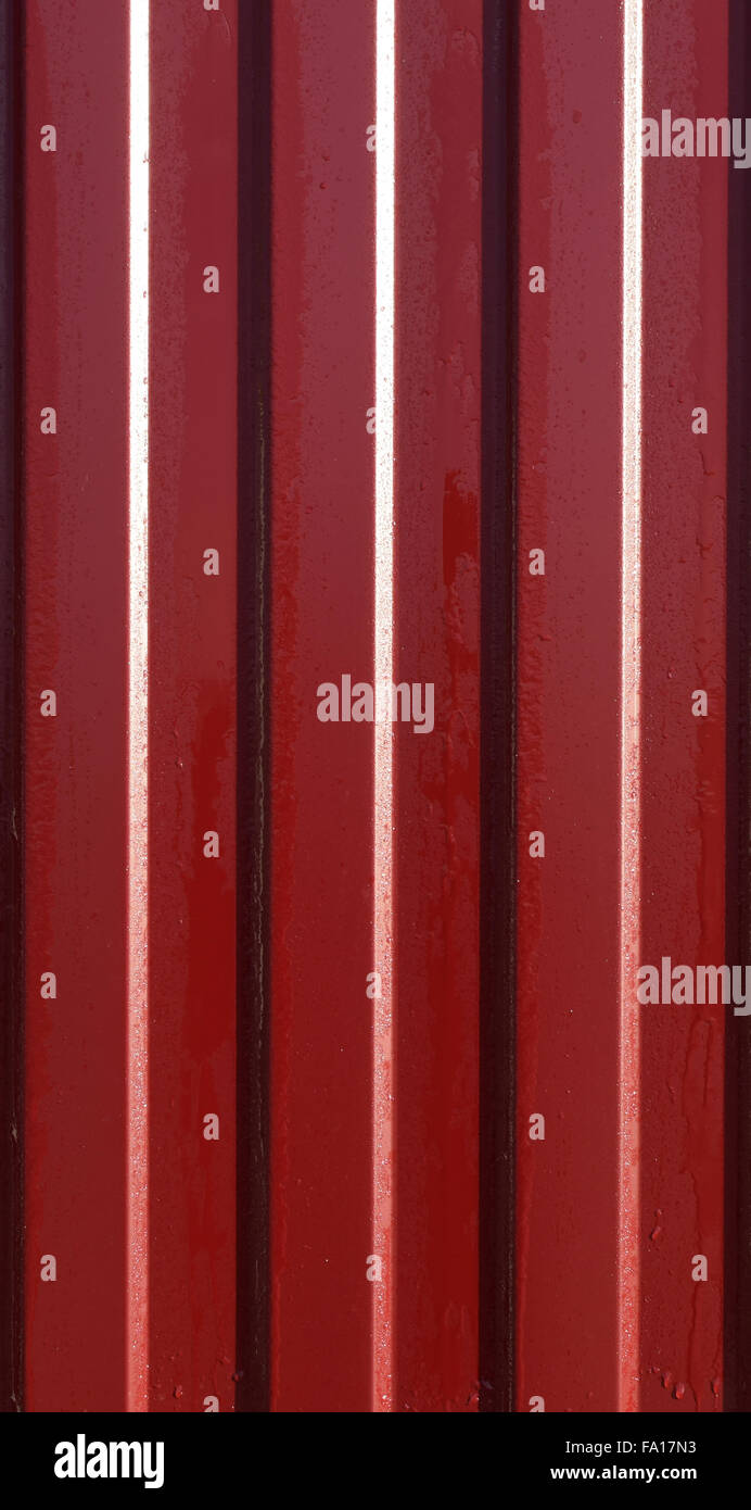 Diagonal pattern of metal profile. Fences from the galvanized iron ...