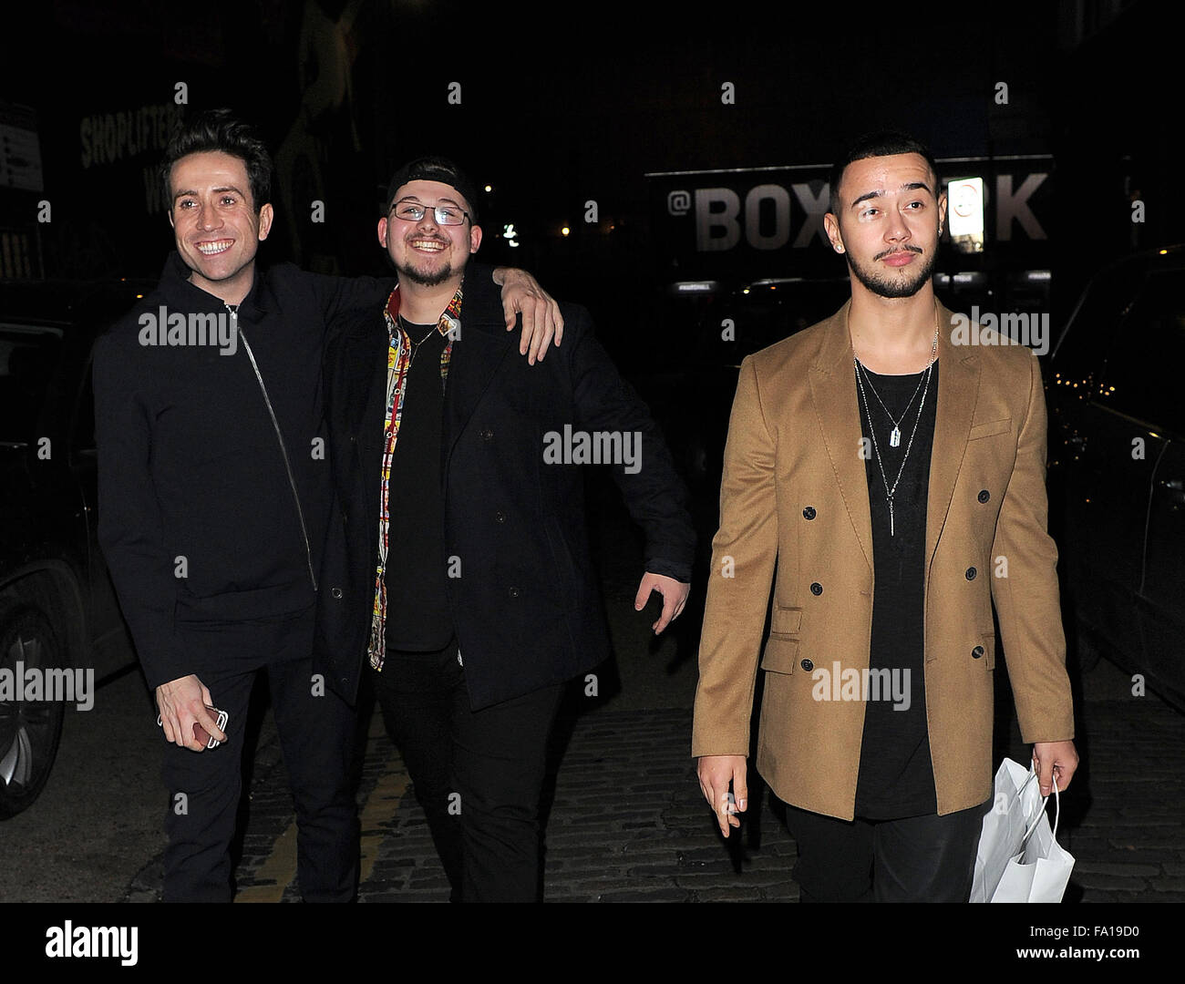Nick Grimshaw seen leaving Shoreditch House with his X Factor boys