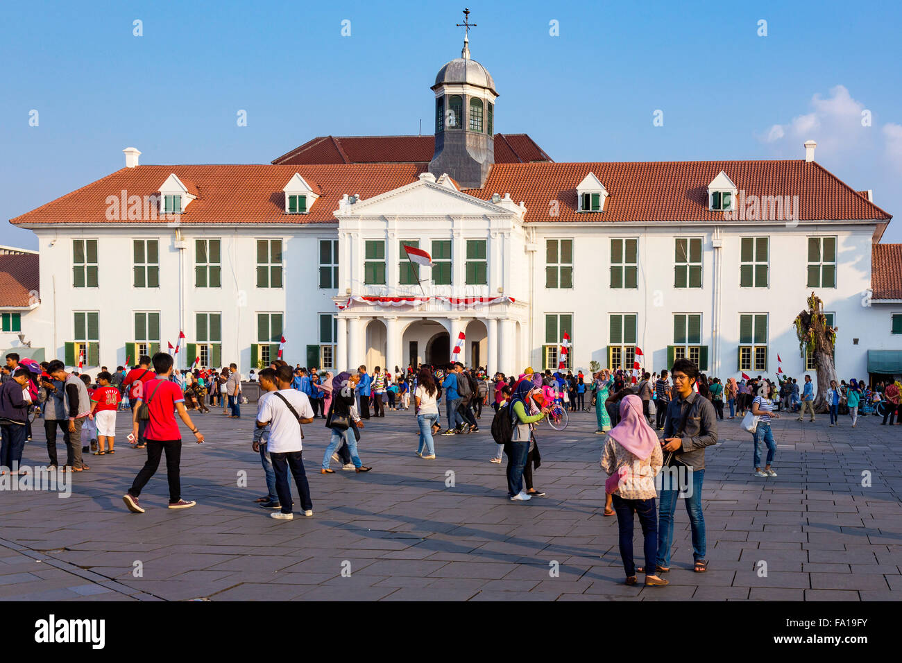 Stadhuis, former town hall of Batavia, Taman Fatahillah Square, Kota, historic centre of Jakarta, West Java, Java, Indonesia Stock Photo