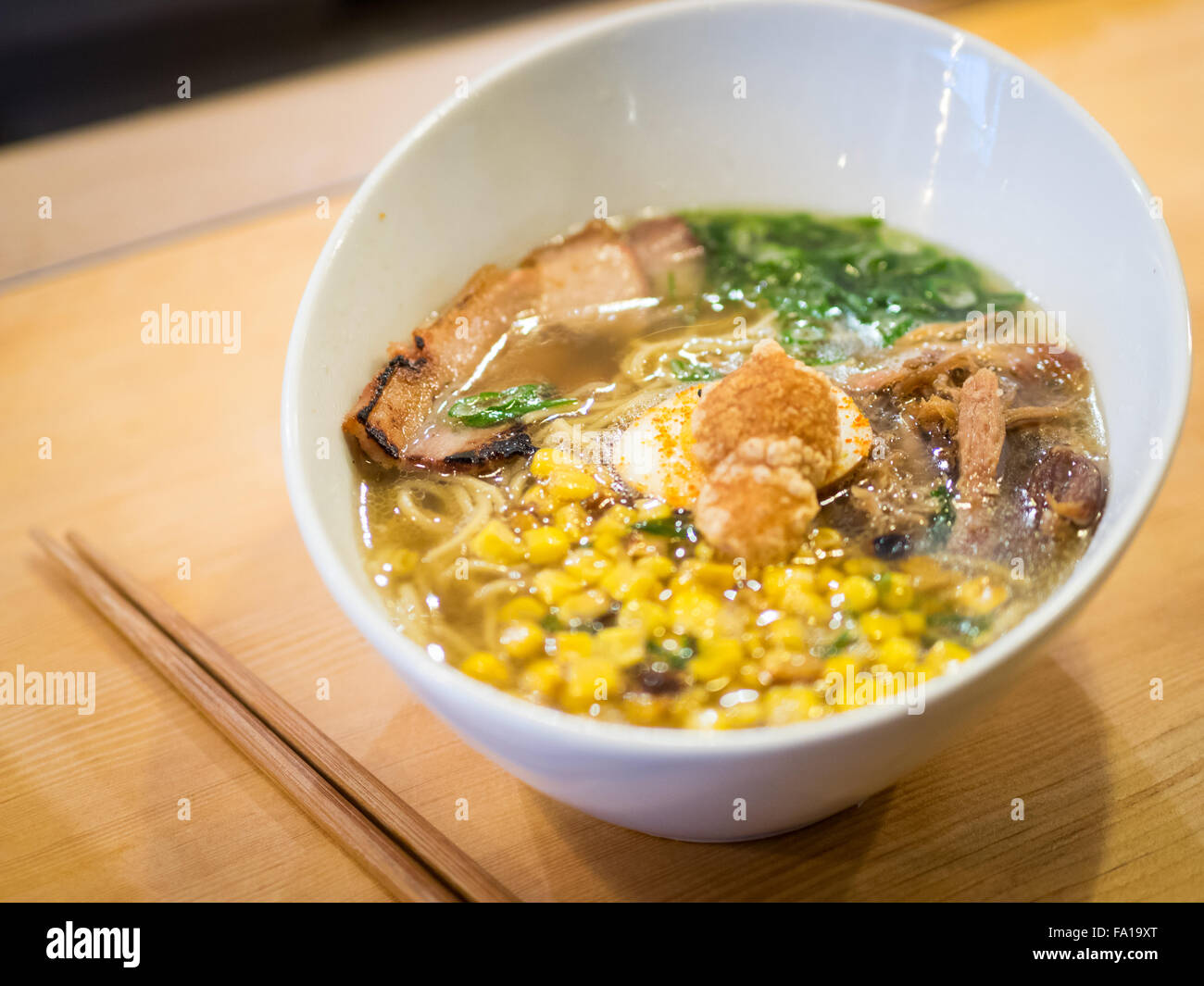 Japanese ramen noodles (prairie pork) from the Prairie Noodle Shop in