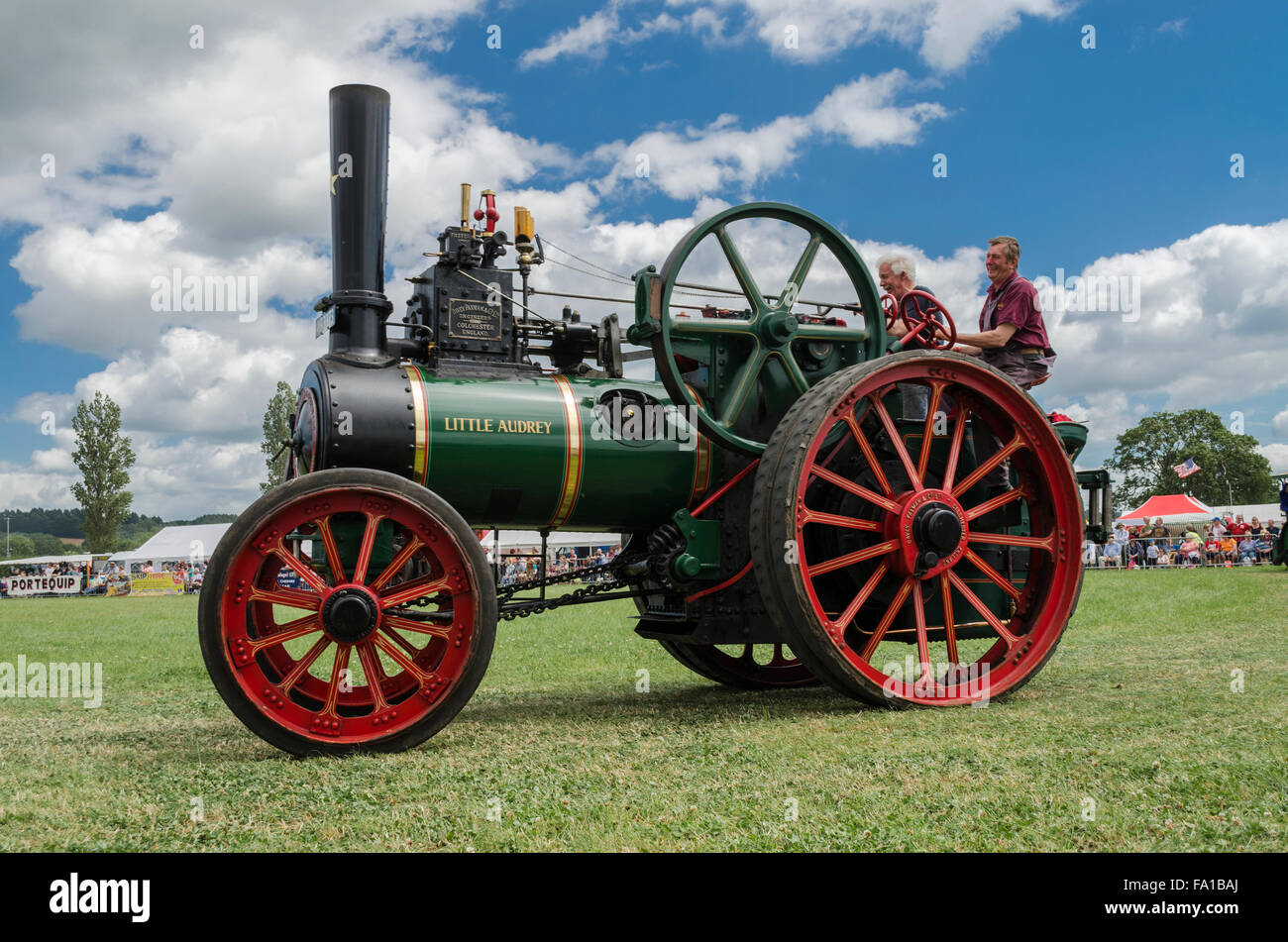 Davey Paxman general purpose steam traction engine  on parade at a classic car show Stock Photo