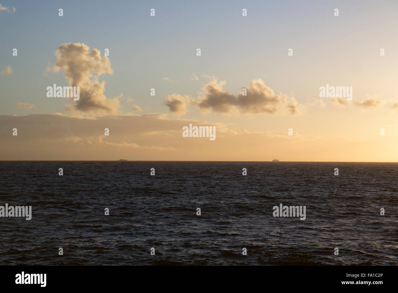 Scenic view of beautiful sunset above the sea Stock Photo - Alamy