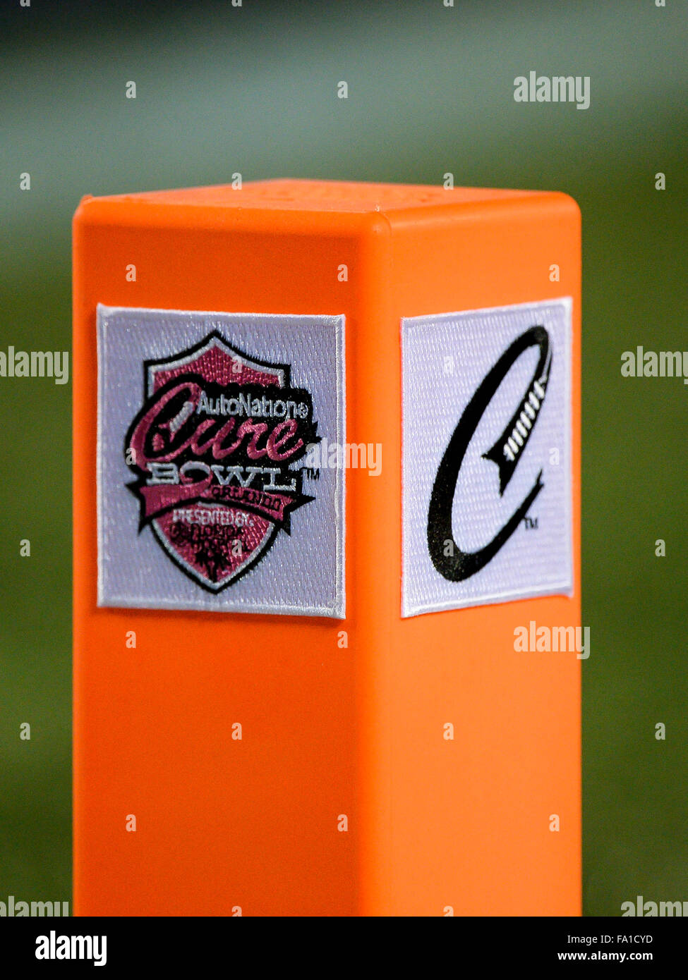 Orlando, FL, USA. 19th Dec, 2015. AutoNation Cure Bowl pylon as seen during 1st half action in the Inaugural AutoNation Cure Bowl between the Georgia State Panthers and the San Jose State Spartans at the Citrus Bowl in Orlando, Fl Romeo Guzman/CSM/Alamy Live News Stock Photo