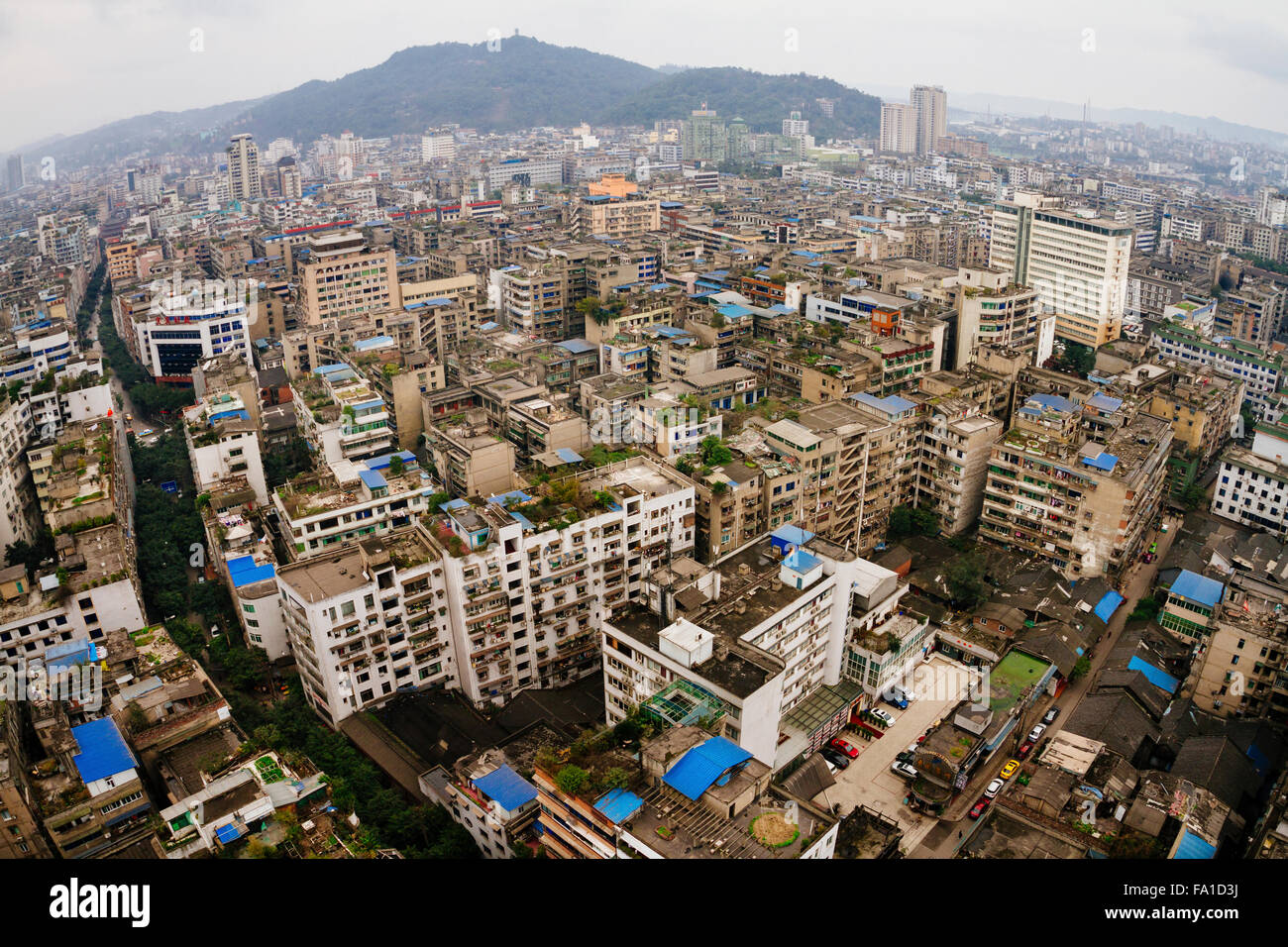 Yibin, Sichuan province, China The view of Yibin city, a small city