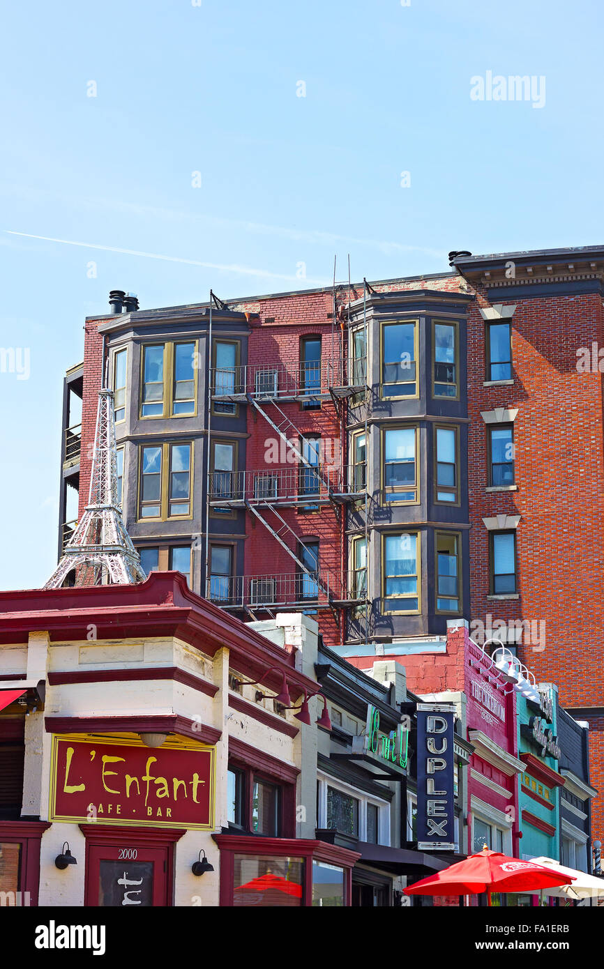 Food establishments in Adams neighborhood of Washington DC, USA
