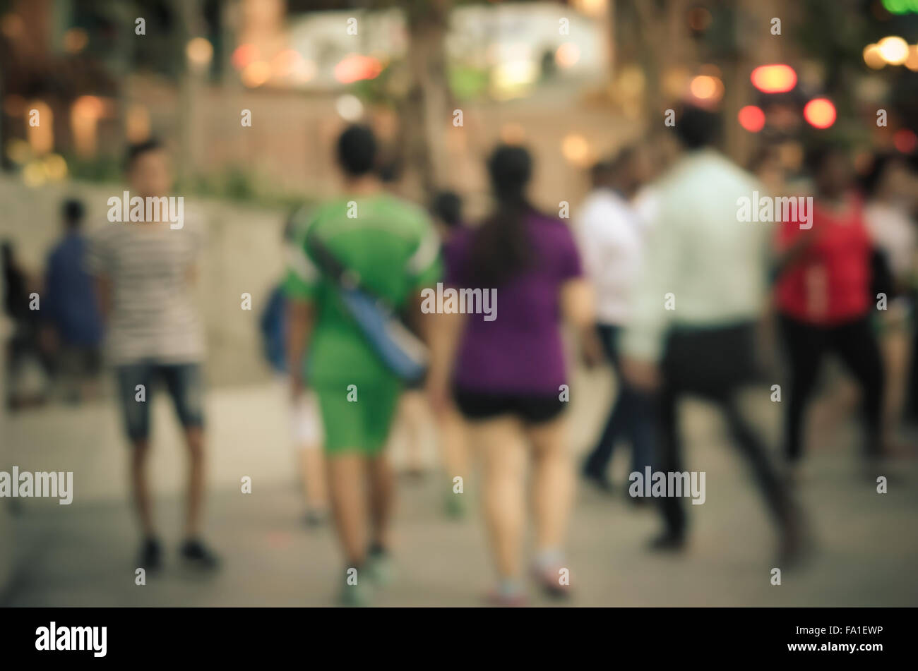 atmosphere around people walking the streets blur background Stock ...