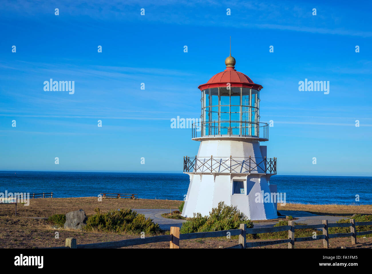 Cape Mendocino Lighthouse. Shelter Cove, California, USA. Stock Photo