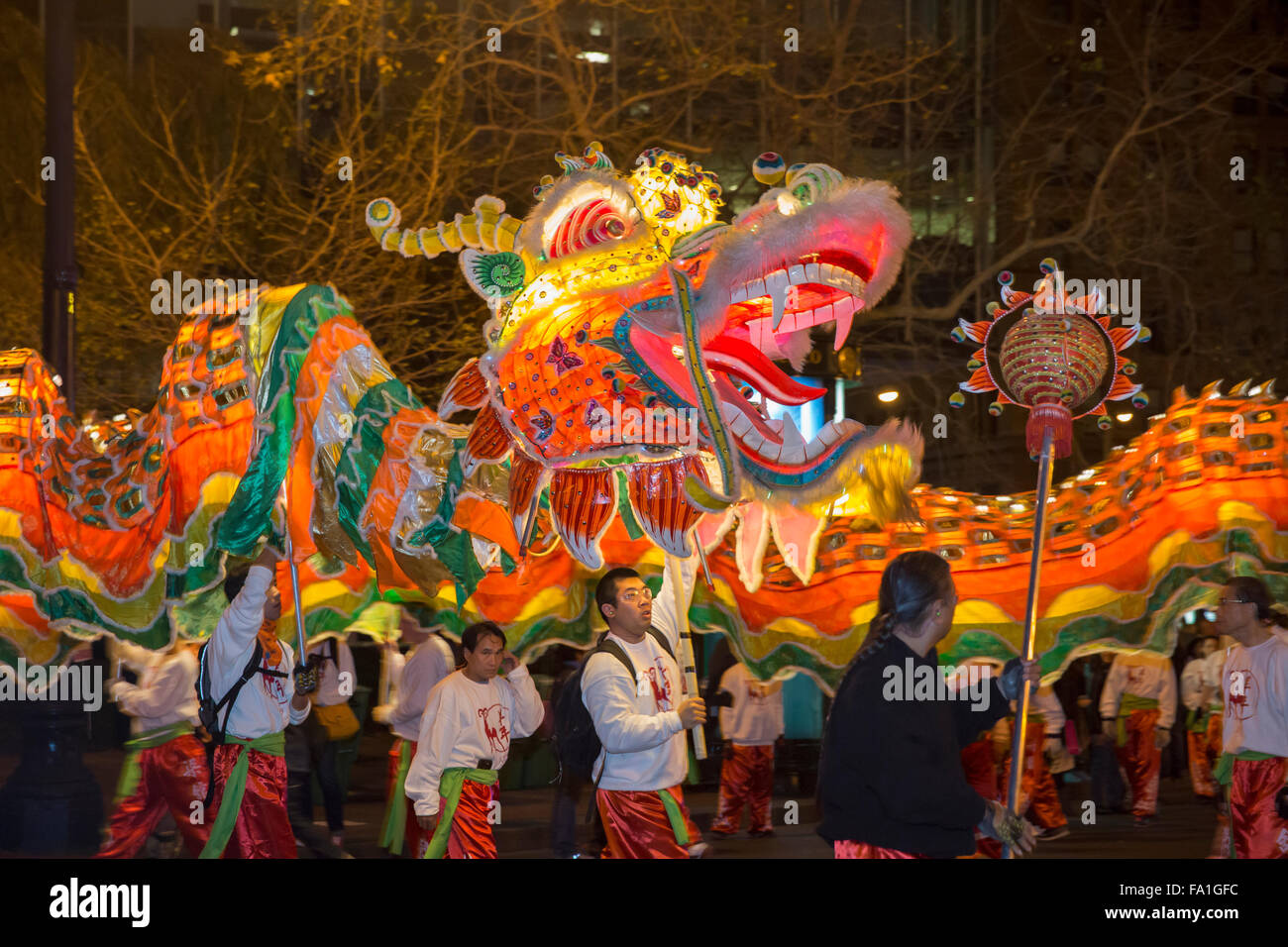 Dragon dance on Market Street at San Francisco