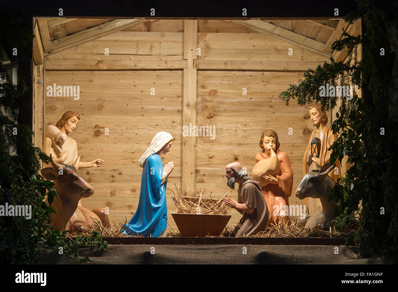 Manger nativity scene figures hires stock photography and images Alamy