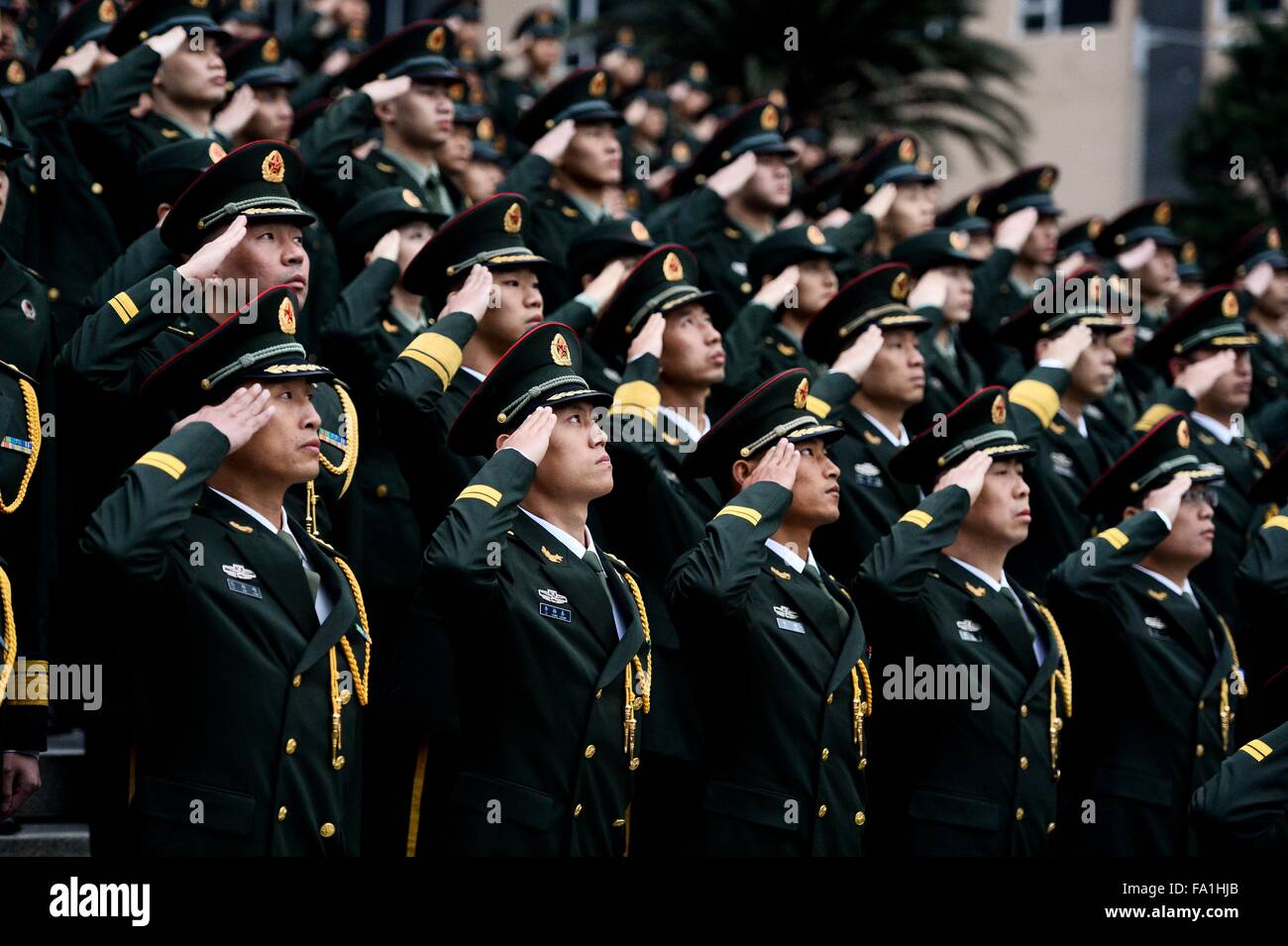 Macao, China. 20th Dec, 2015. The Chinese People's Liberation Army